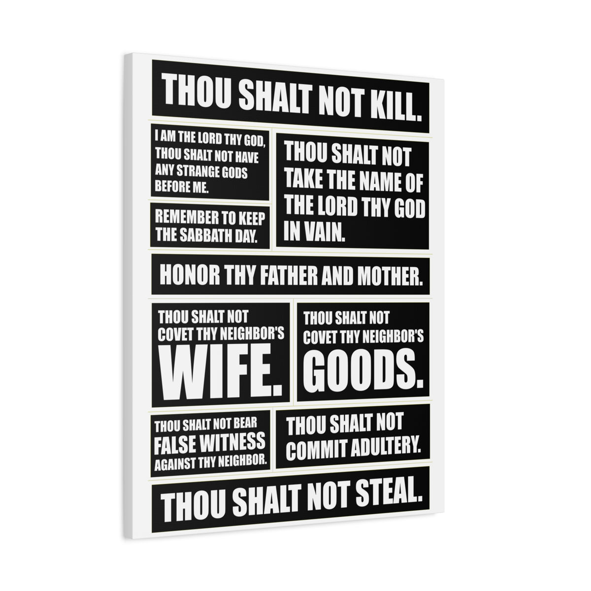 Scripture Walls The Ten Commandments Deuteronomy 4:13 Christian Wall Art Print Ready to Hang-Express Your Love Gifts