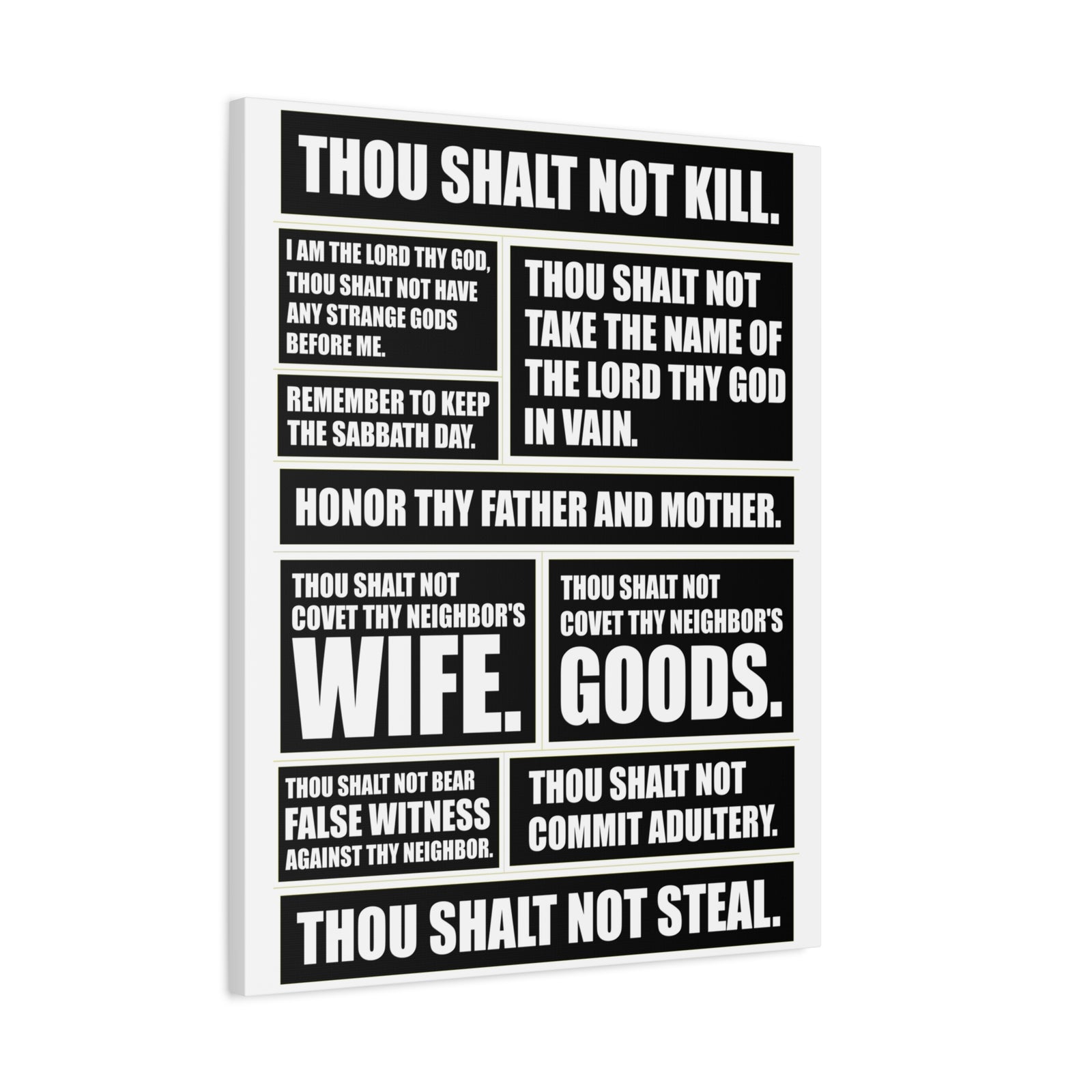 Scripture Walls The Ten Commandments Deuteronomy 4:13 Christian Wall Art Print Ready to Hang-Express Your Love Gifts