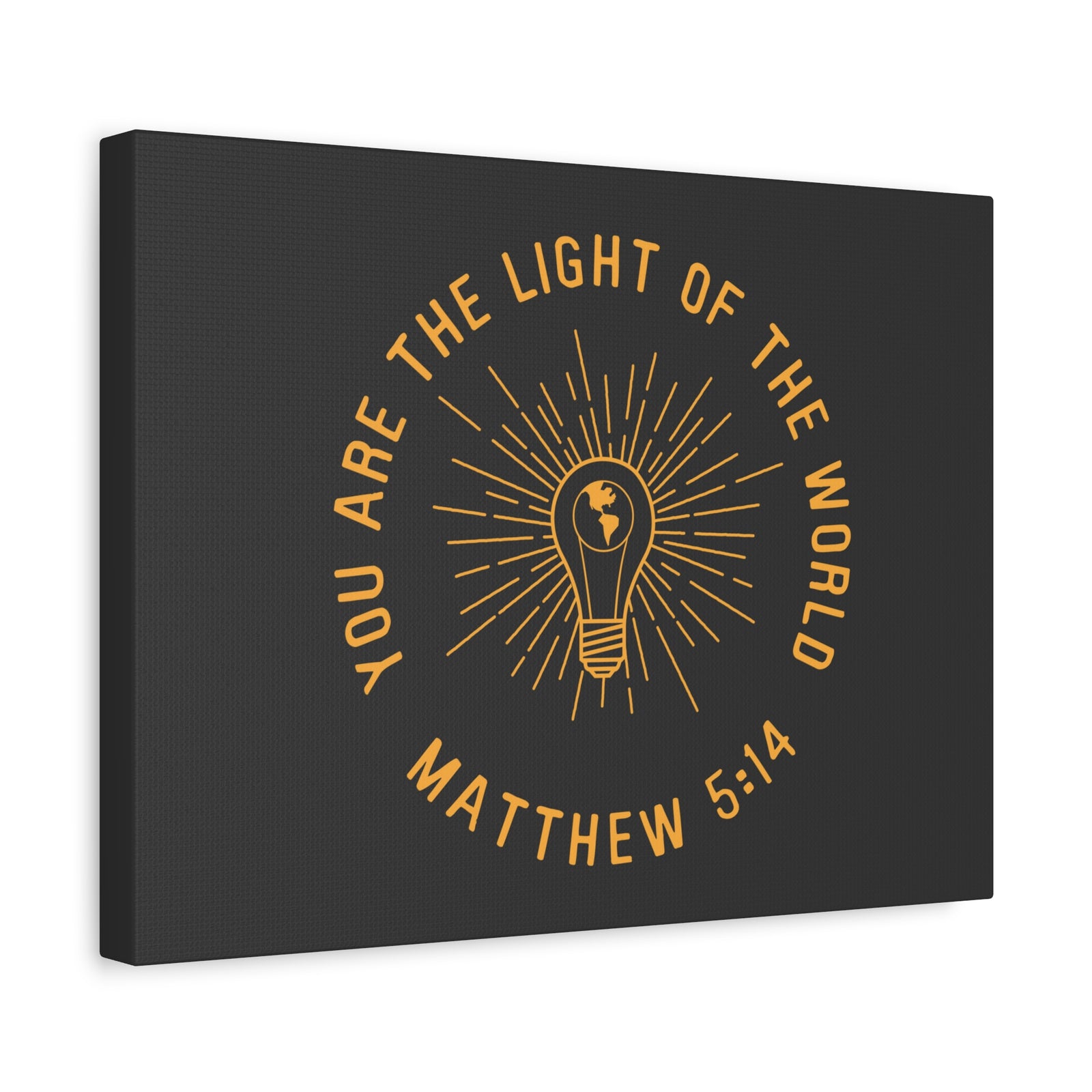 Scripture Canvas You Are The Light Matthew 5:14 Christian Wall Art Bible Verse Print Ready To Hang-Express Your Love Gifts