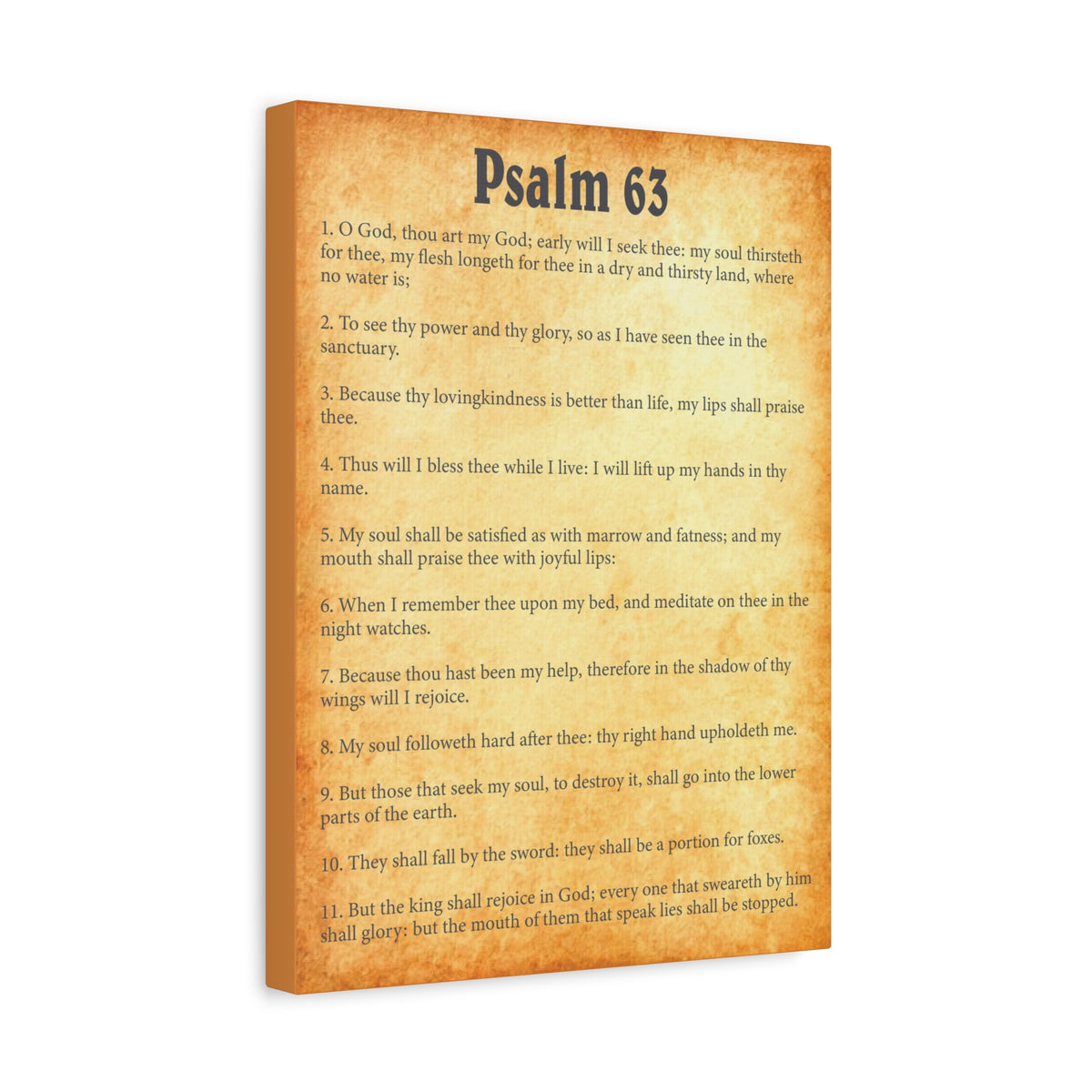 Scripture Walls Psalm 63 Gold Bible Chapter Canvas Christian Wall Art Ready to Hang-Express Your Love Gifts