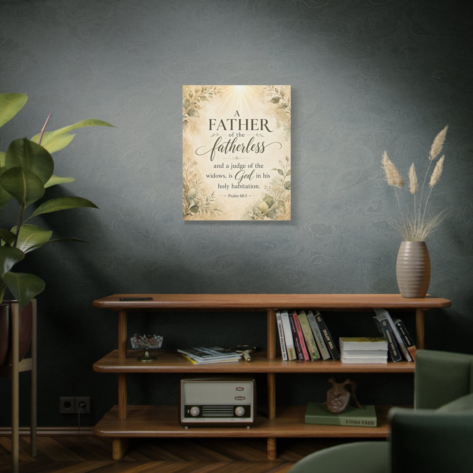 Scripture Walls Psalm 68:5 Light Widows Advocate Fatherless Christian Wall Art Print Ready to Hang Unframed-Express Your Love Gifts