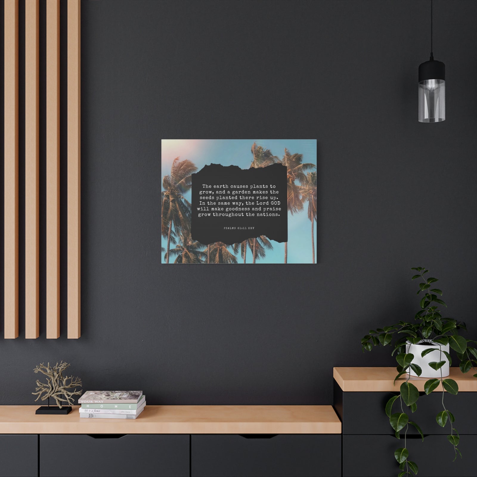 Scripture Walls Goodness And Praise Psalms 61:11 Bible Verse Canvas Christian Wall Art Ready to Hang-Express Your Love Gifts