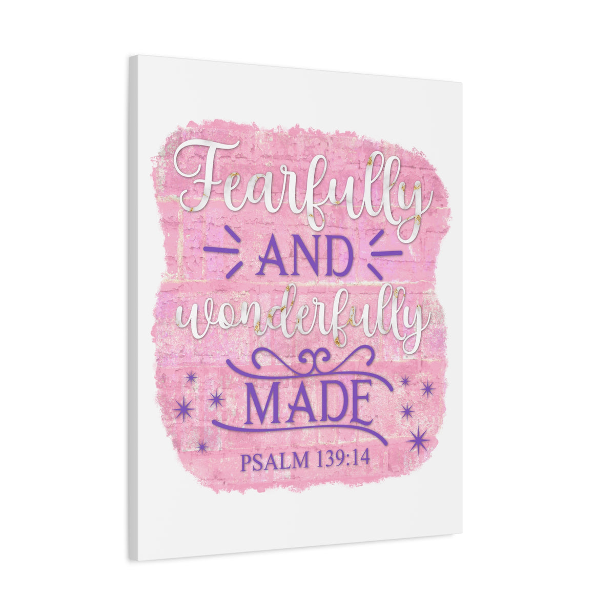 Scripture Walls Psalm 139:14 Fearfully and Wonderfully Made Bible Verse Canvas Christian Wall Art Ready to Hang Unframed-Express Your Love Gifts