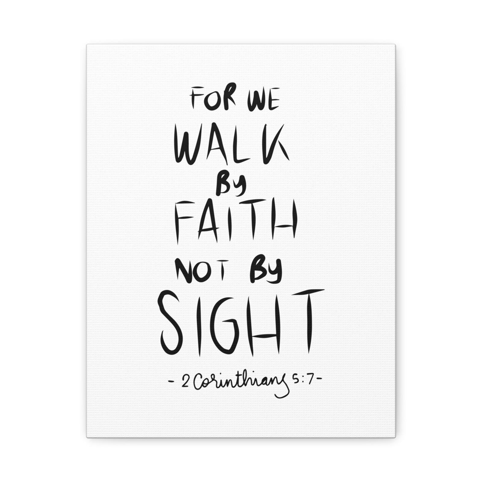 Scripture Canvas For We Walk By Faith 2 Corinthians 5:7 Christian Wall Art Bible Verse Print Ready To Hang-Express Your Love Gifts