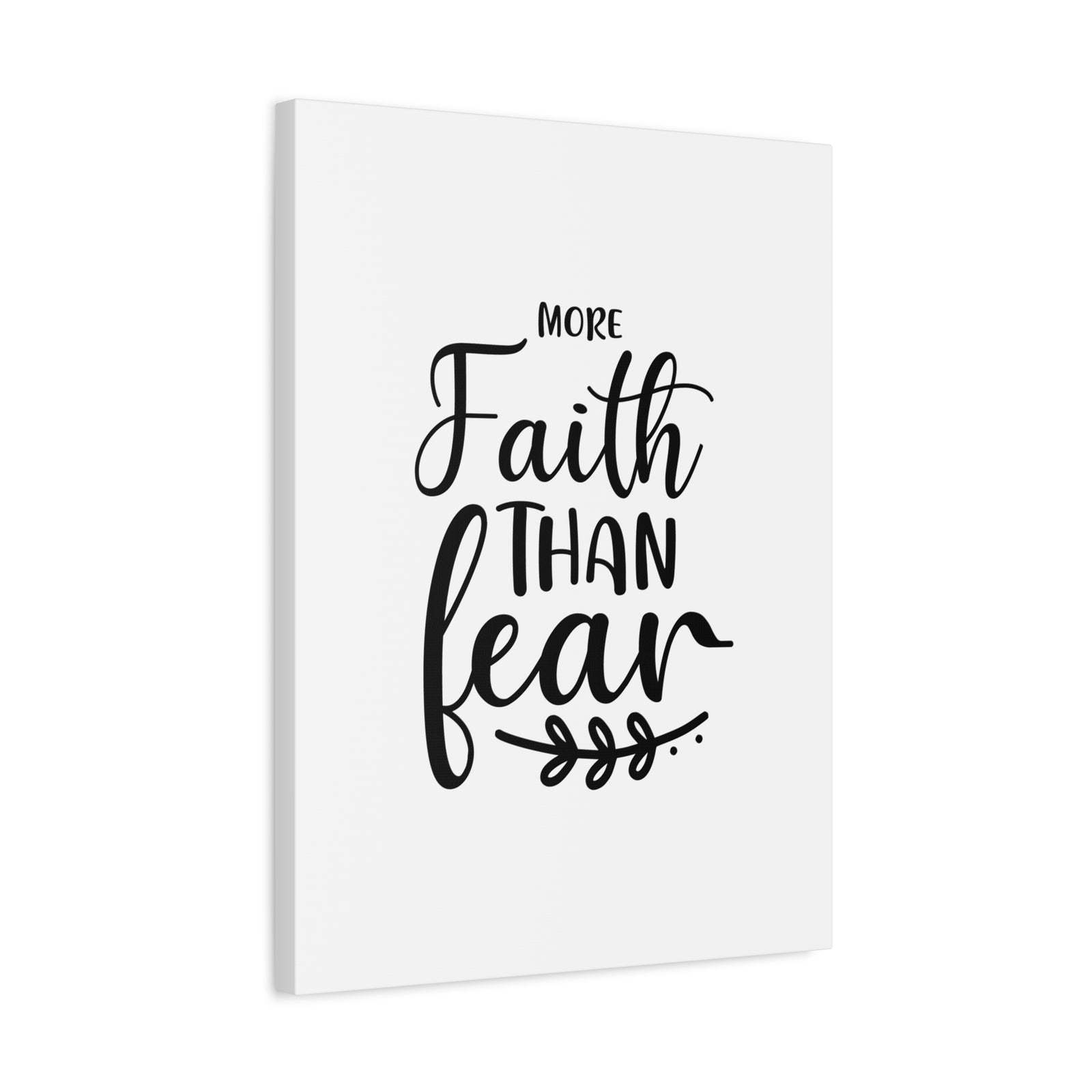 Scripture Walls More Faith Than Fear Psalm 34:4 Leaves Christian Wall Art Print Ready to Hang-Express Your Love Gifts