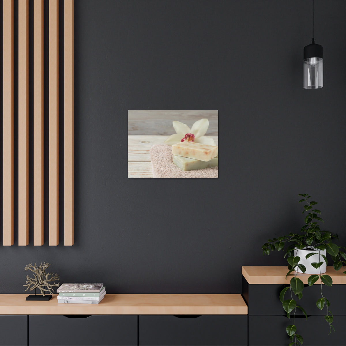 Terry Towel and Lily Forest Floral Nature Photography Canvas Wall Art for Home Decor Ready-to-Hang-Express Your Love Gifts