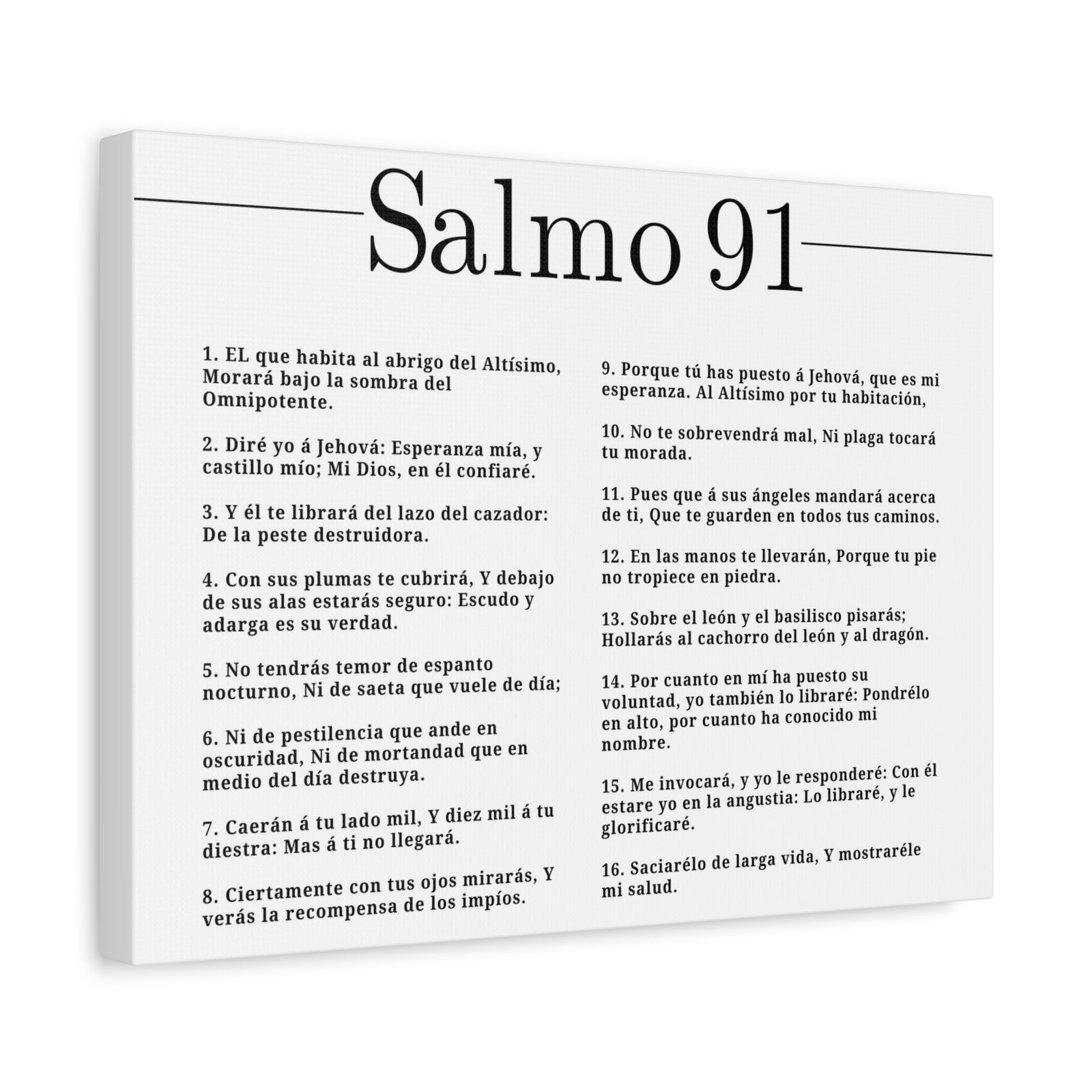 Salmo 91 Impresión De Arte Cristiano en la Pared Lista Para Colgar-Express Your Love Gifts