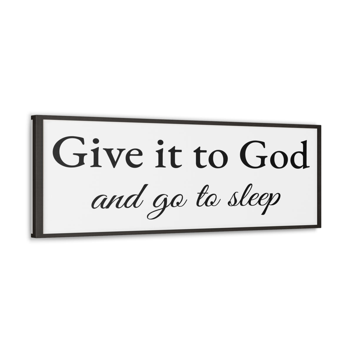 Scripture Walls Give It To God Proverbs 3:24-26 White Bible Verse Canvas Christian Wall Art Ready to Hang Unframed-Express Your Love Gifts