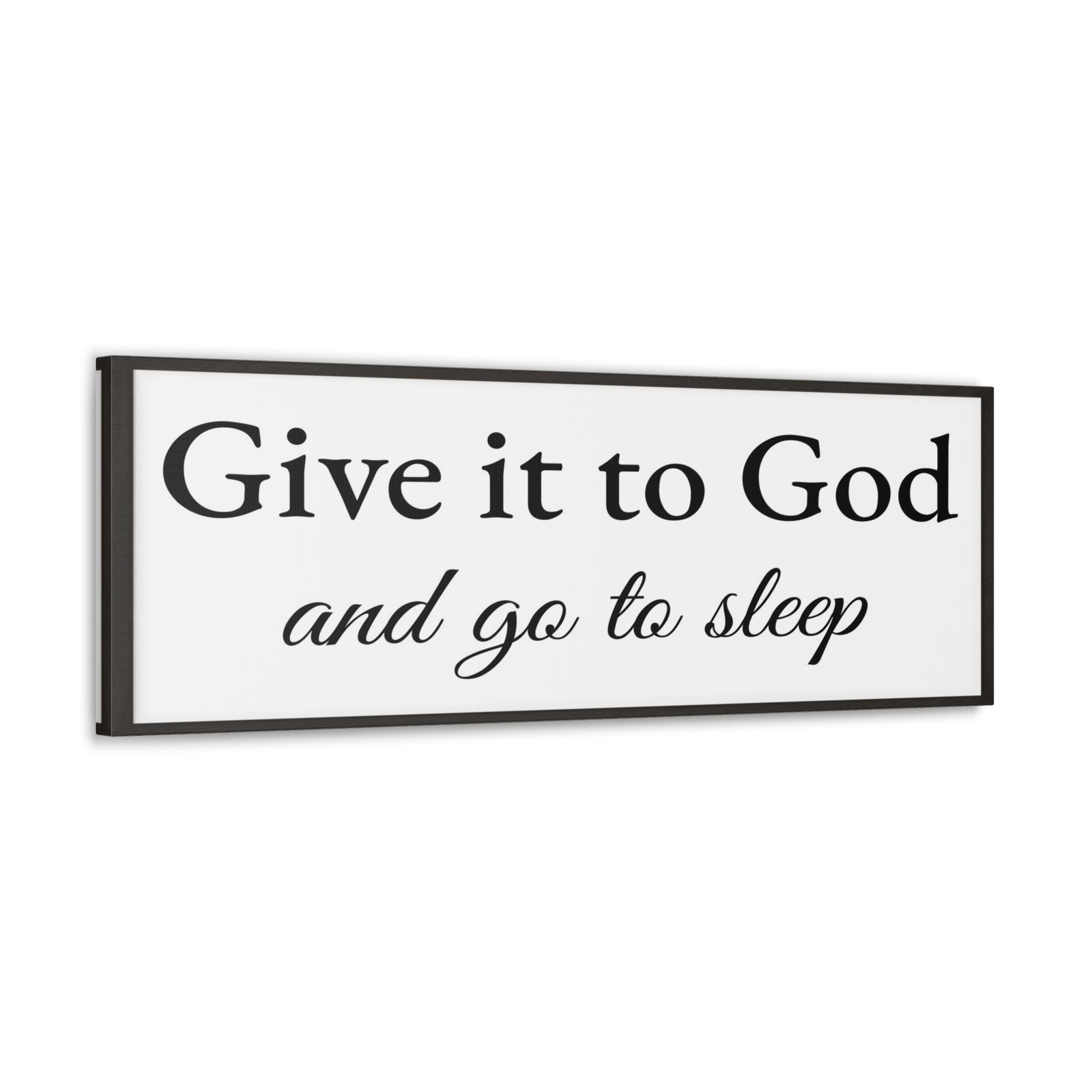 Scripture Walls Give It To God Proverbs 3:24-26 White Bible Verse Canvas Christian Wall Art Ready to Hang Unframed-Express Your Love Gifts