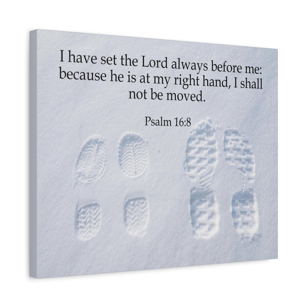 Scripture Canvas I Shall Not Be Moved Psalm 16:8 Christian Wall Art Bible Verse Print Ready to Hang-Express Your Love Gifts