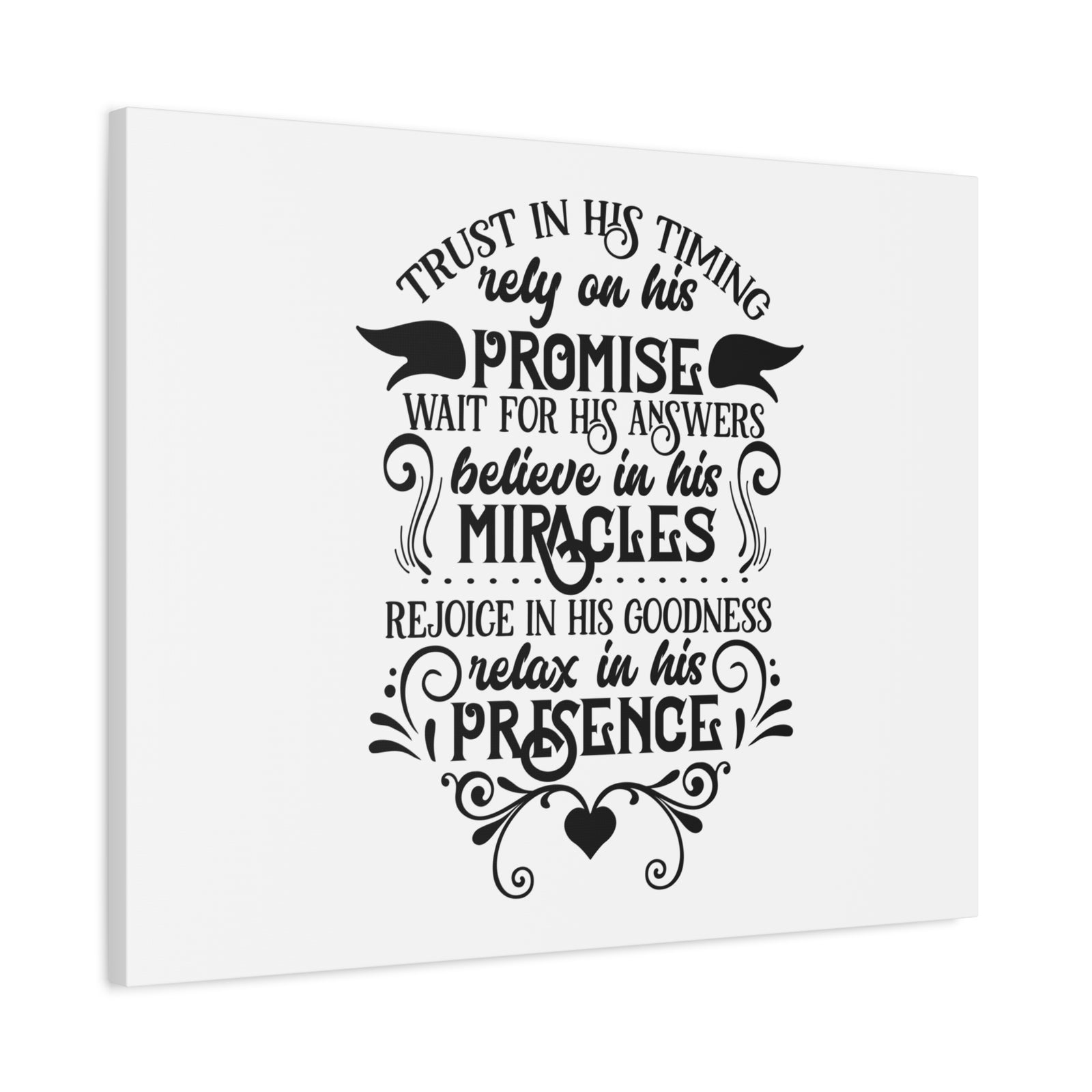 Scripture Canvas Trust In His Timing Psalm 31:15 Christian Wall Art Bible Verse Print Ready to Hang-Express Your Love Gifts