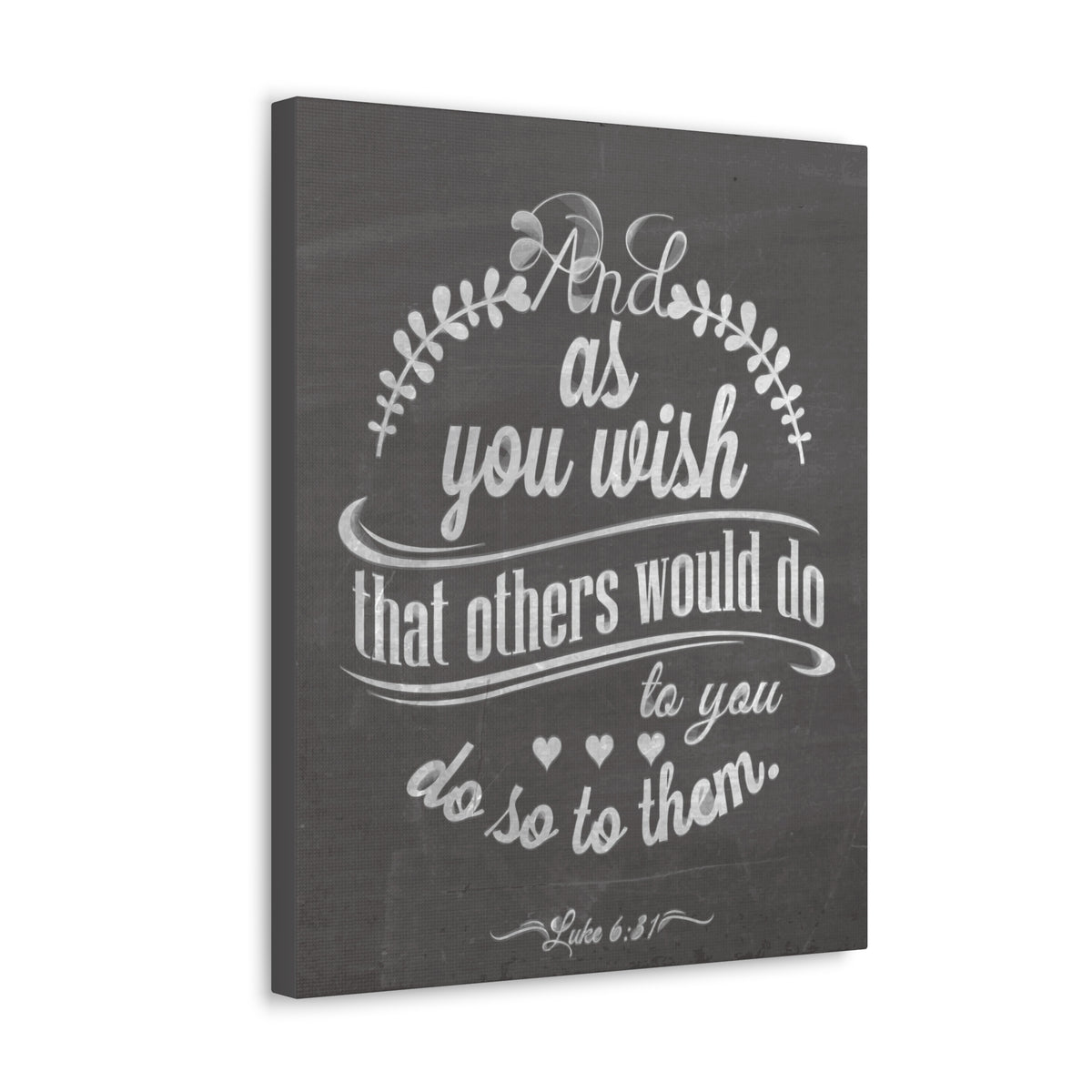 Scripture Canvas And As You Wish Luke 6:31 Christian Wall Art Bible Verse Print Ready To Hang-Express Your Love Gifts