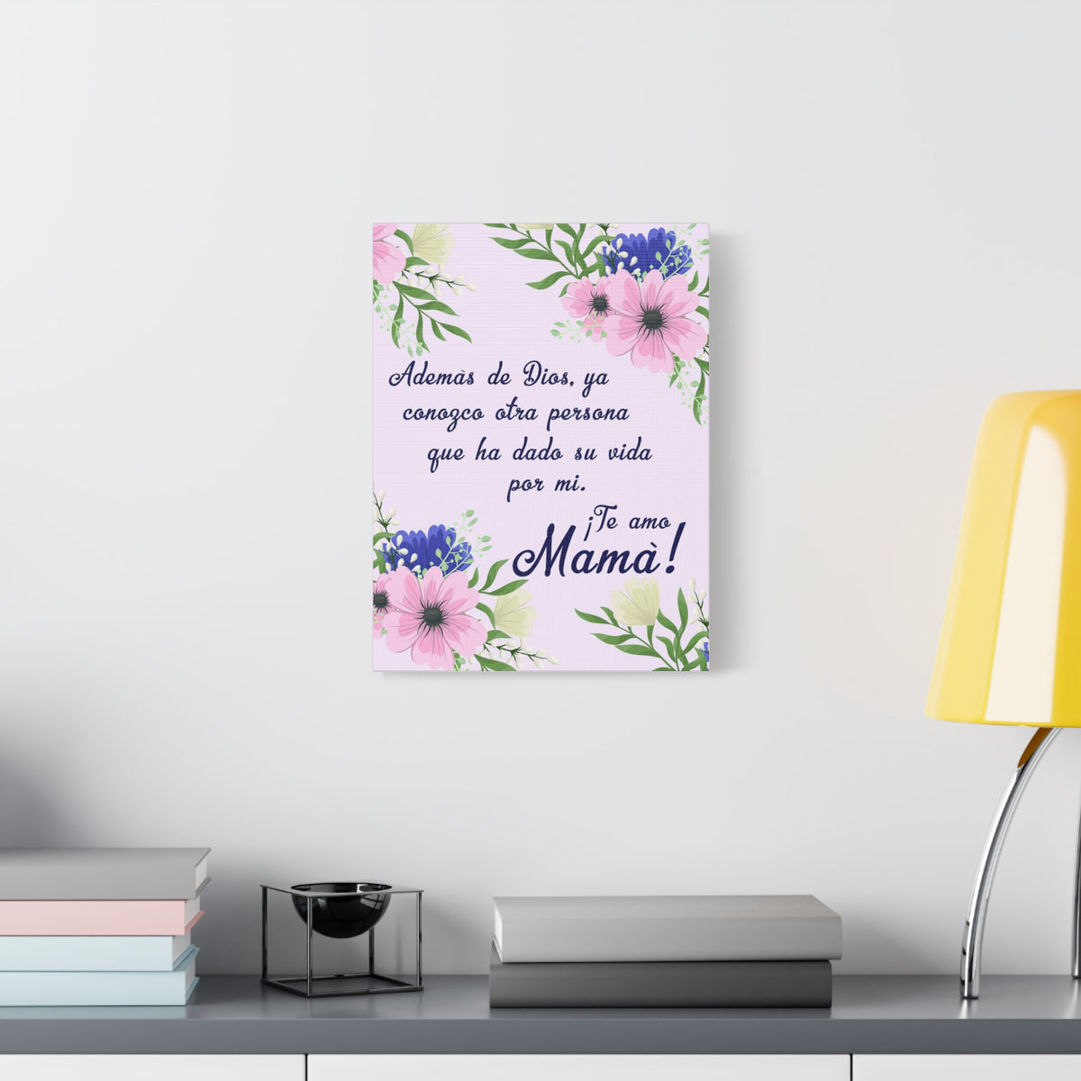 Te Amo Mama Spanish Mom Appreciation Wall Art Ready To Hang Stretched Canvas-Express Your Love Gifts