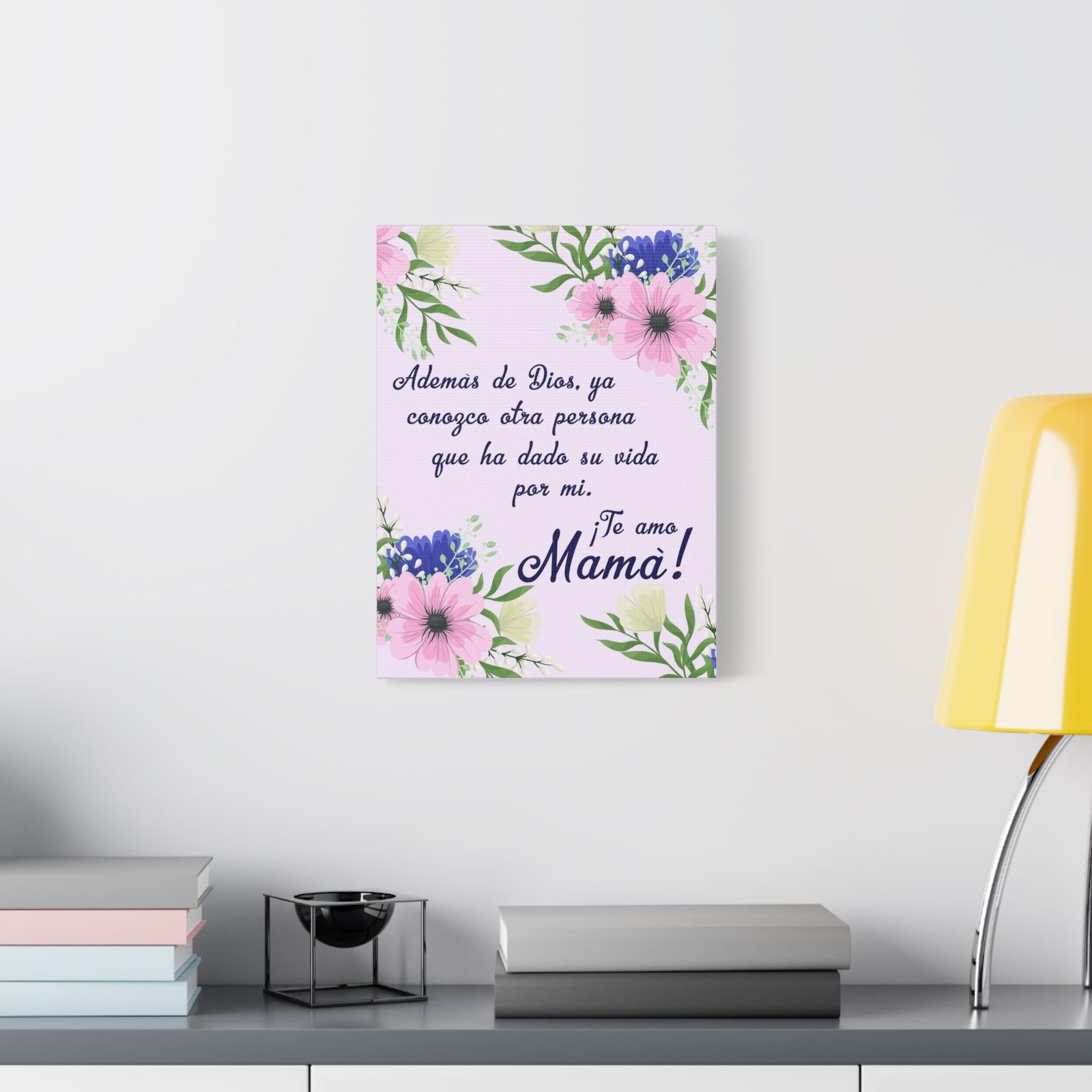 Te Amo Mama Spanish Mom Appreciation Wall Art Ready To Hang Stretched Canvas-Express Your Love Gifts