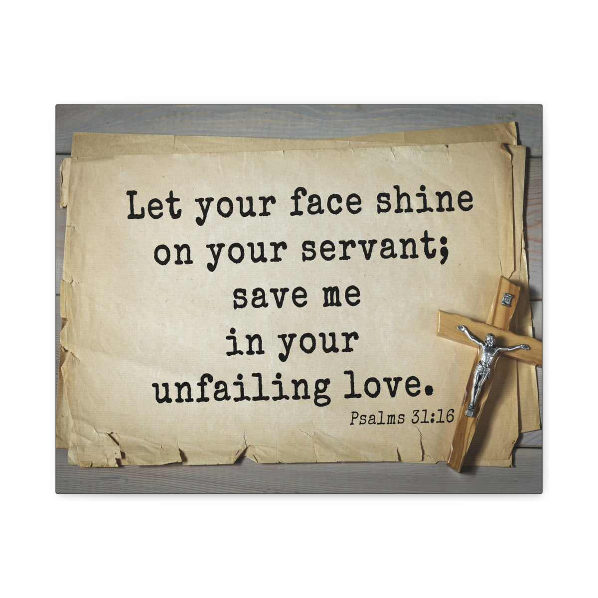Scripture Walls Let Your Face Shine Psalm 31:16 Bible Verse Canvas Christian Wall Art Ready to Hang-Express Your Love Gifts