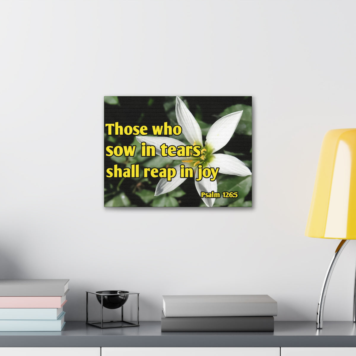 Scripture Walls Shall Reap In Joy Psalm 126:5 Bible Verse Canvas Christian Wall Art Ready to Hang-Express Your Love Gifts