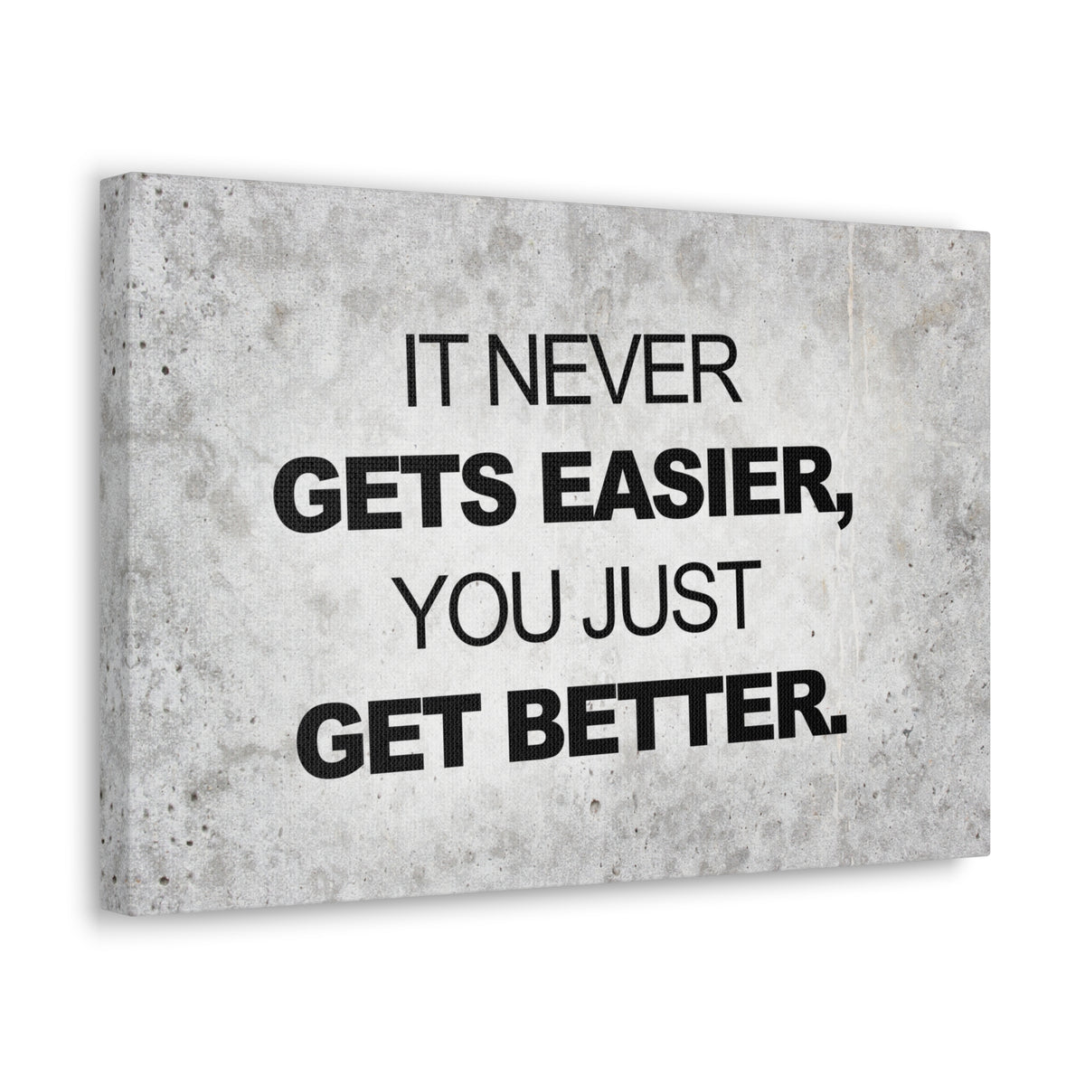 Inspirational Quote Canvas It Never Get's Easier Motivational Print Ready to Hang Artwork-Express Your Love Gifts
