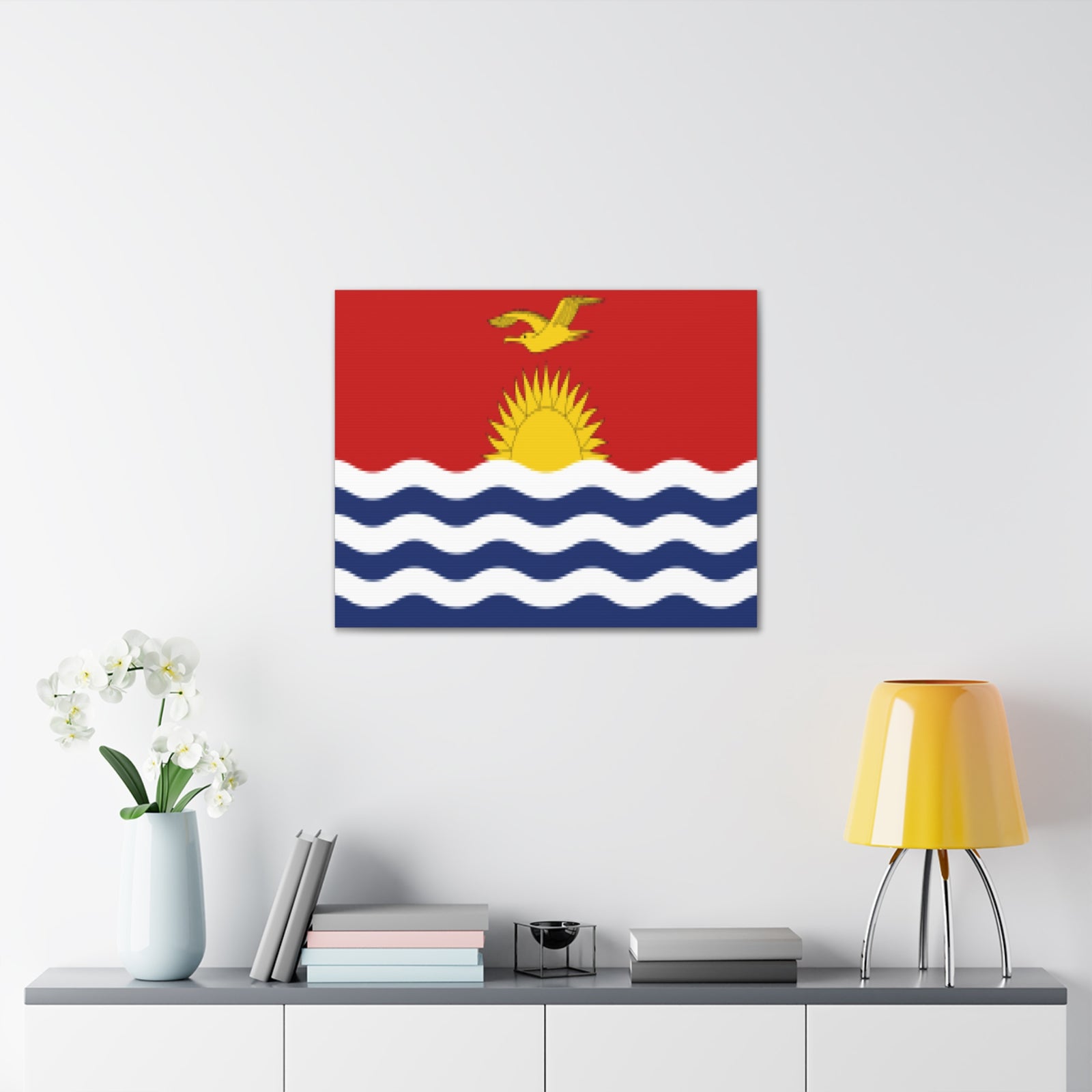 Kiribati Country Flag Canvas Vibrant Wall Art Unframed Home Decor-Express Your Love Gifts