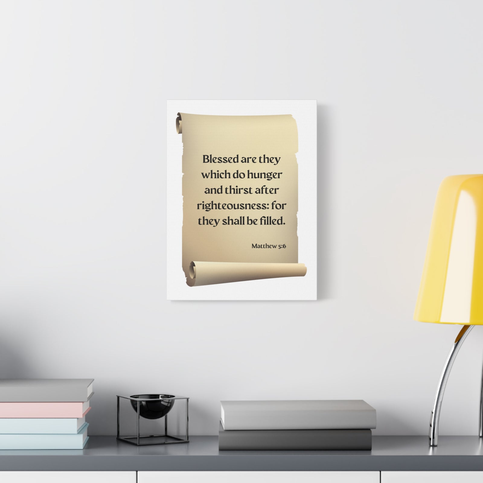 Scripture Walls Righteousness Matthew 5:6 Scroll Bible Verse Canvas Christian Wall Art Ready to Hang-Express Your Love Gifts