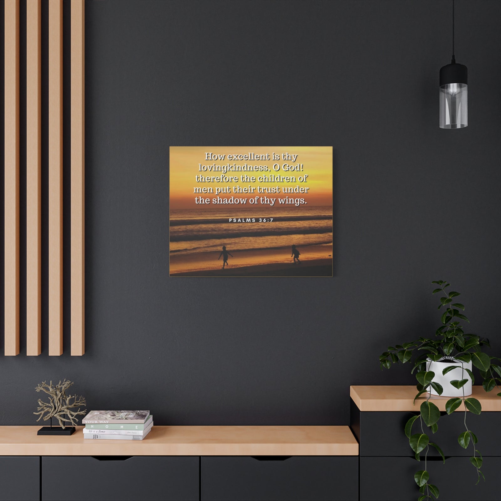 Scripture Walls Children Of Men Psalms 36:7 Bible Verse Canvas Christian Wall Art Ready to Hang-Express Your Love Gifts