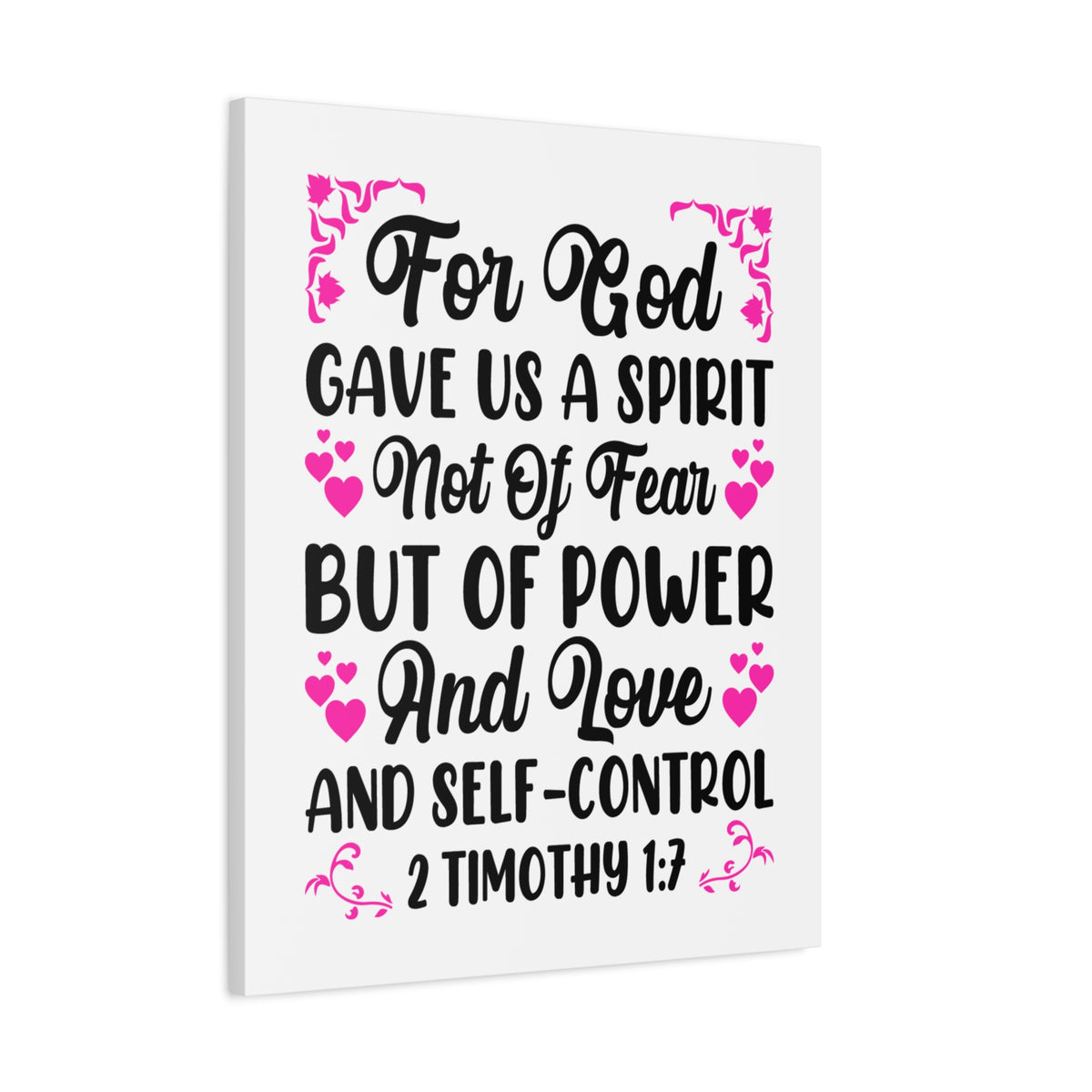 Scripture Canvas Gave Us A Spirit 2 Timothy 1:7 Christian Wall Art Bible Verse Print Ready to Hang-Express Your Love Gifts