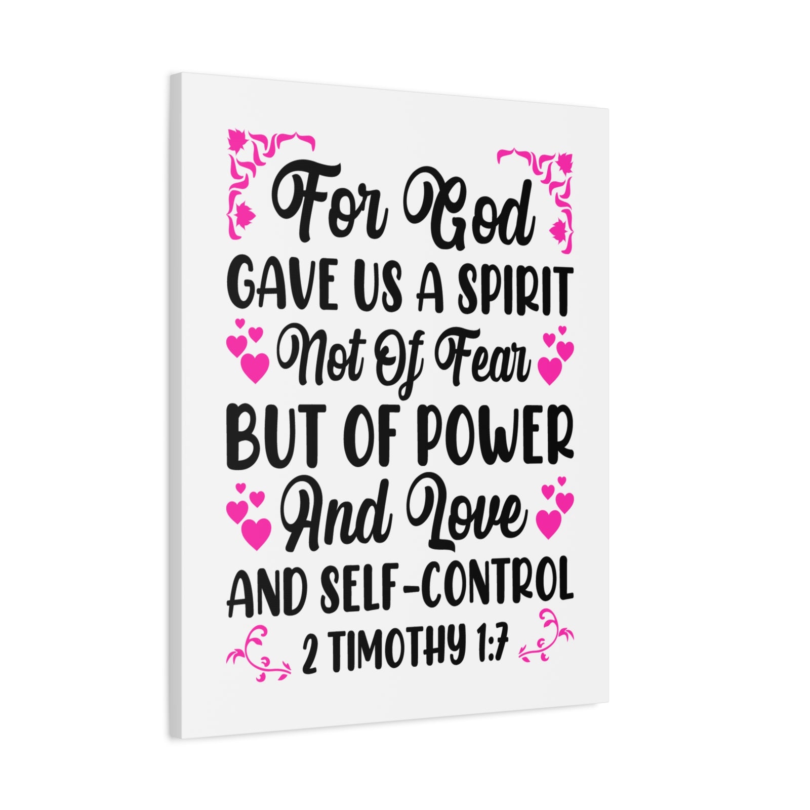 Scripture Canvas Gave Us A Spirit 2 Timothy 1:7 Christian Wall Art Bible Verse Print Ready to Hang-Express Your Love Gifts