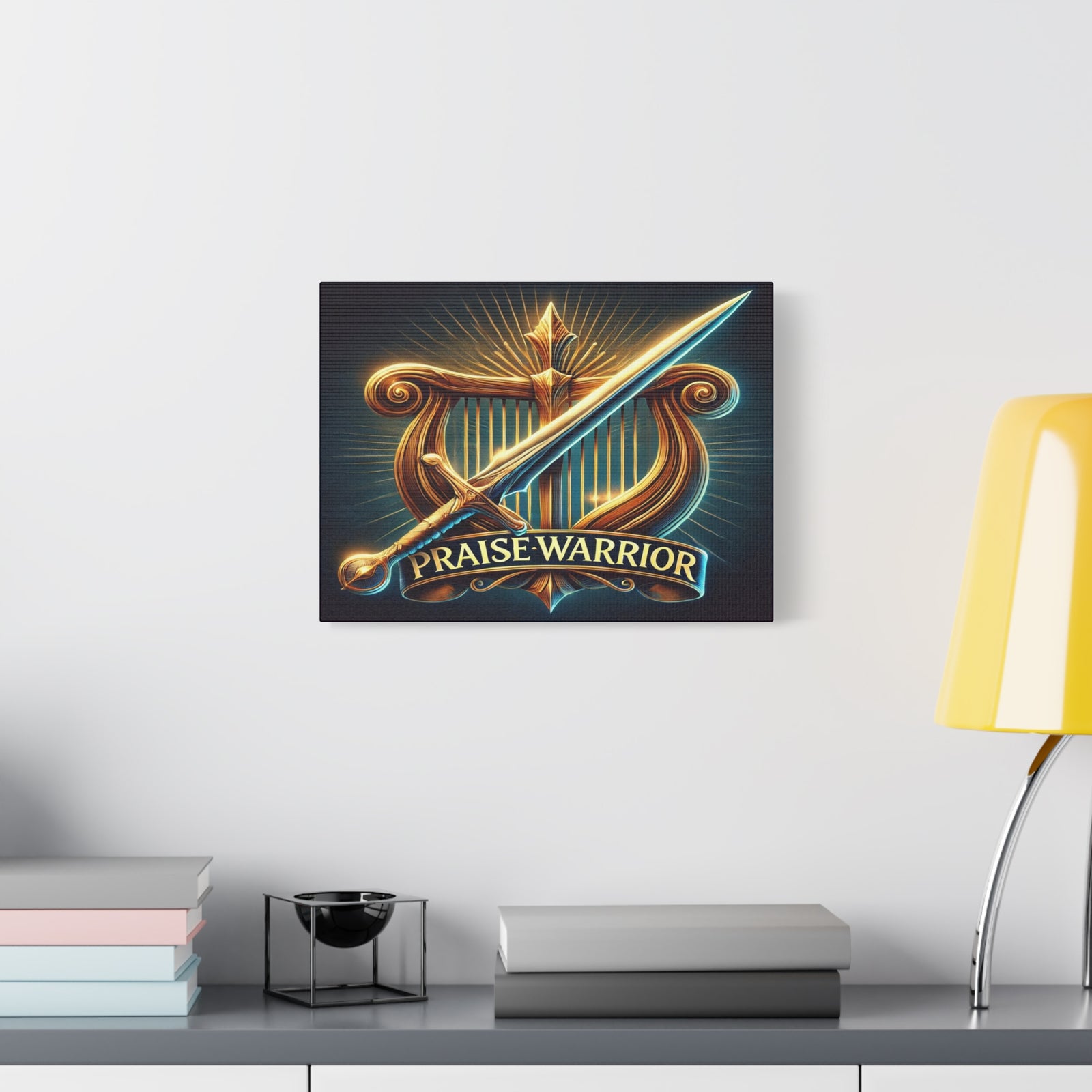 Scripture Walls Praise Warrior Psalm 149 Bible Verse Canvas Christian Wall Art Ready to Hang Unframed-Express Your Love Gifts