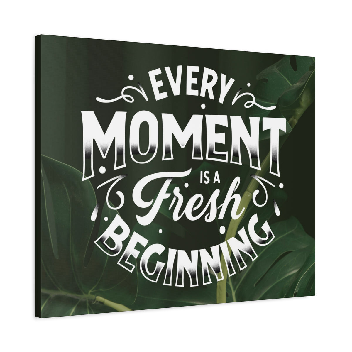 Inspirational Quote Canvas Fresh Beginning Wall Art Motivational Motto Inspiring Prints Artwork Decor Ready to Hang-Express Your Love Gifts