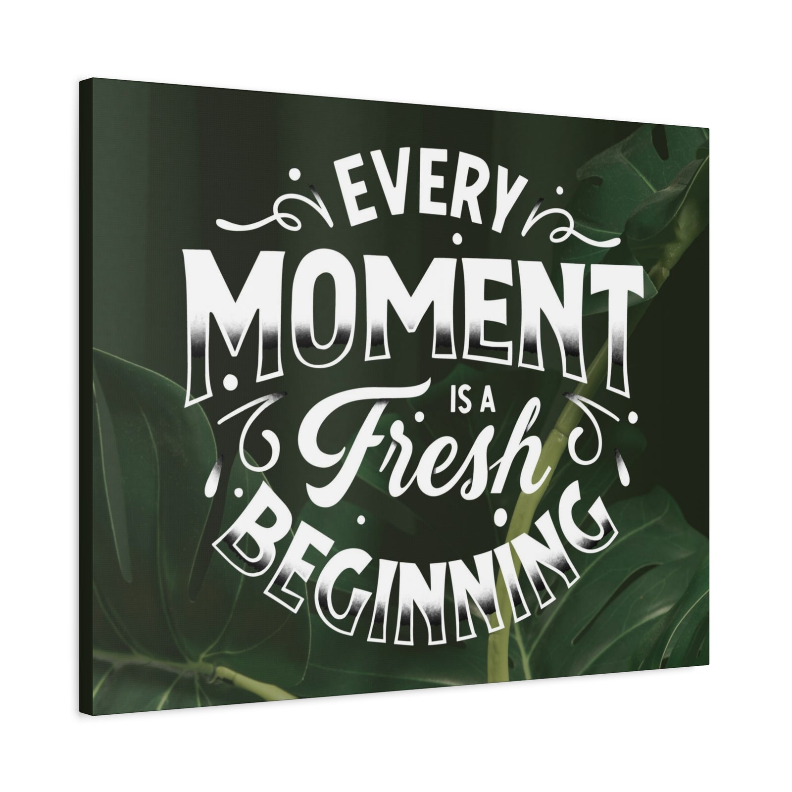 Inspirational Quote Canvas Fresh Beginning Wall Art Motivational Motto Inspiring Prints Artwork Decor Ready to Hang-Express Your Love Gifts