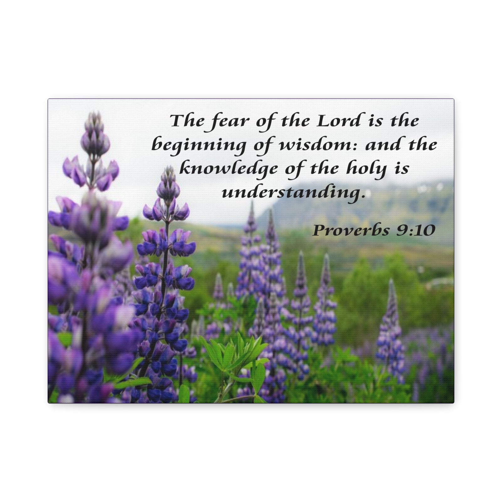 Bible Verse Canvas The Fear of The Lord Proverbs 9:10 Christian Home Décor Wall Art Scripture Ready to Hang Faith Print-Express Your Love Gifts