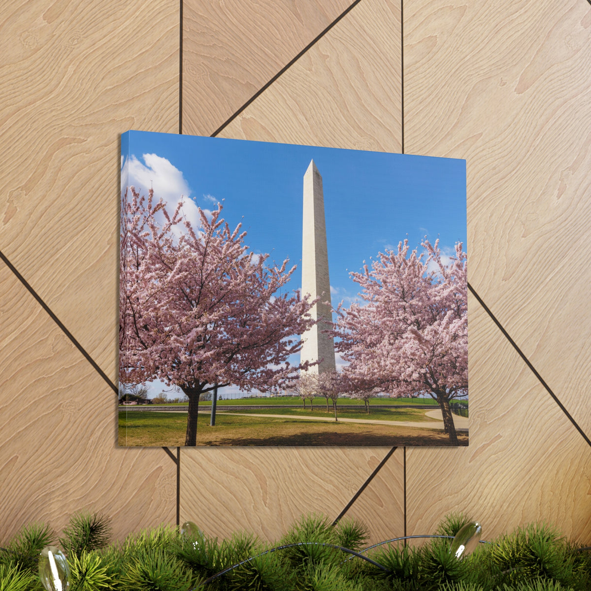 Mall Washington Blossom Festival Nature Wilderness Photography Canvas Wall Art for Home Decor Ready-to-Hang-Express Your Love Gifts