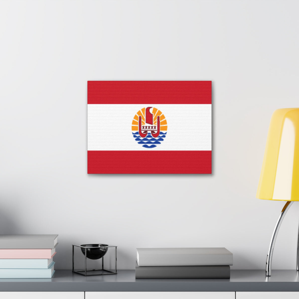 French Polynesia Country Flag Canvas Vibrant Wall Art Unframed Home Decor-Express Your Love Gifts