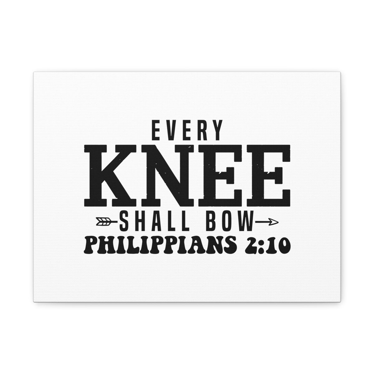 Scripture Walls Philippians 2:10 Every Knee Shall Bow Bible Verse Canvas Christian Wall Art Ready to Hang Unframed-Express Your Love Gifts