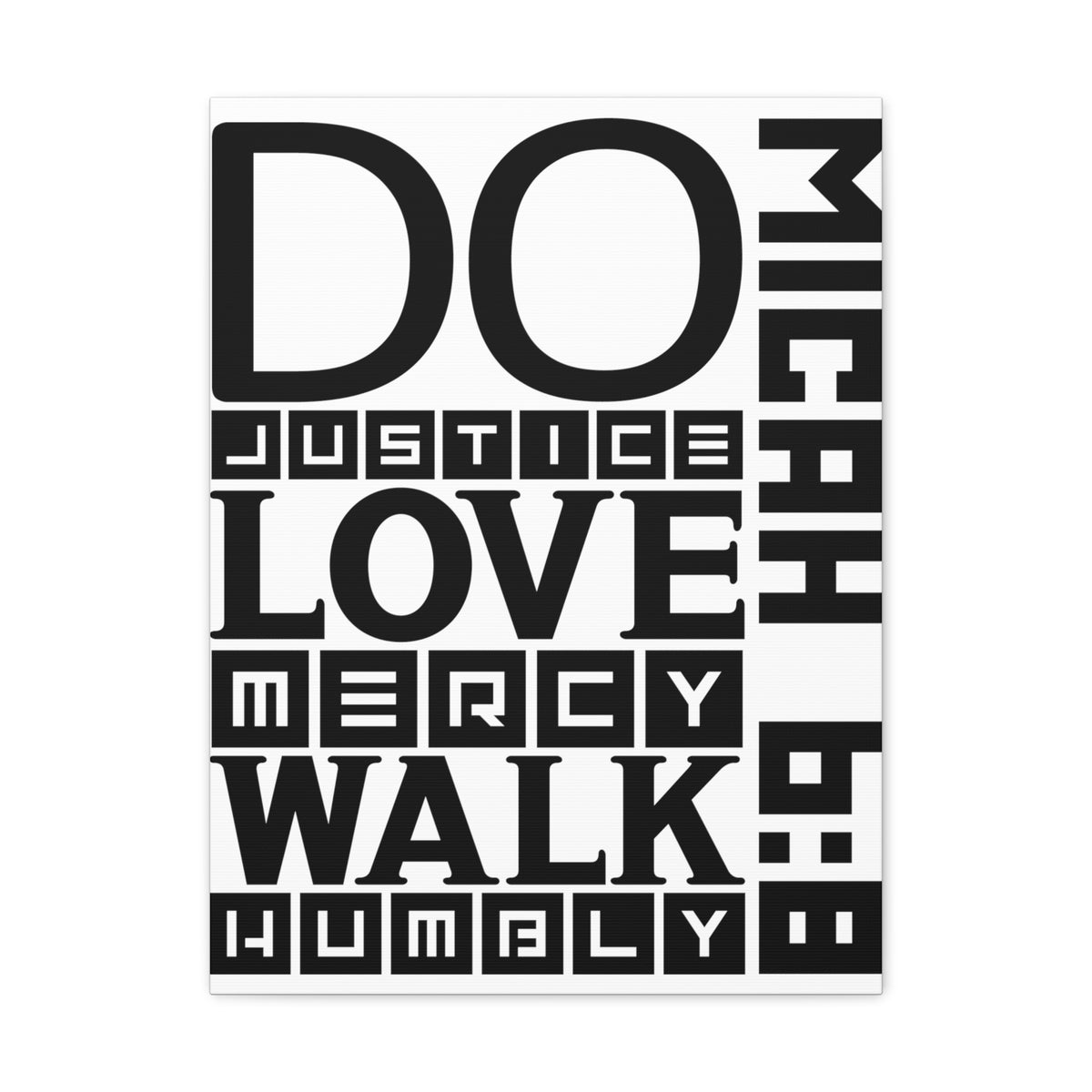 Scripture Walls Micah 6:8 DO Justice Bible Verse Canvas Christian Wall Art Ready to Hang Unframed-Express Your Love Gifts
