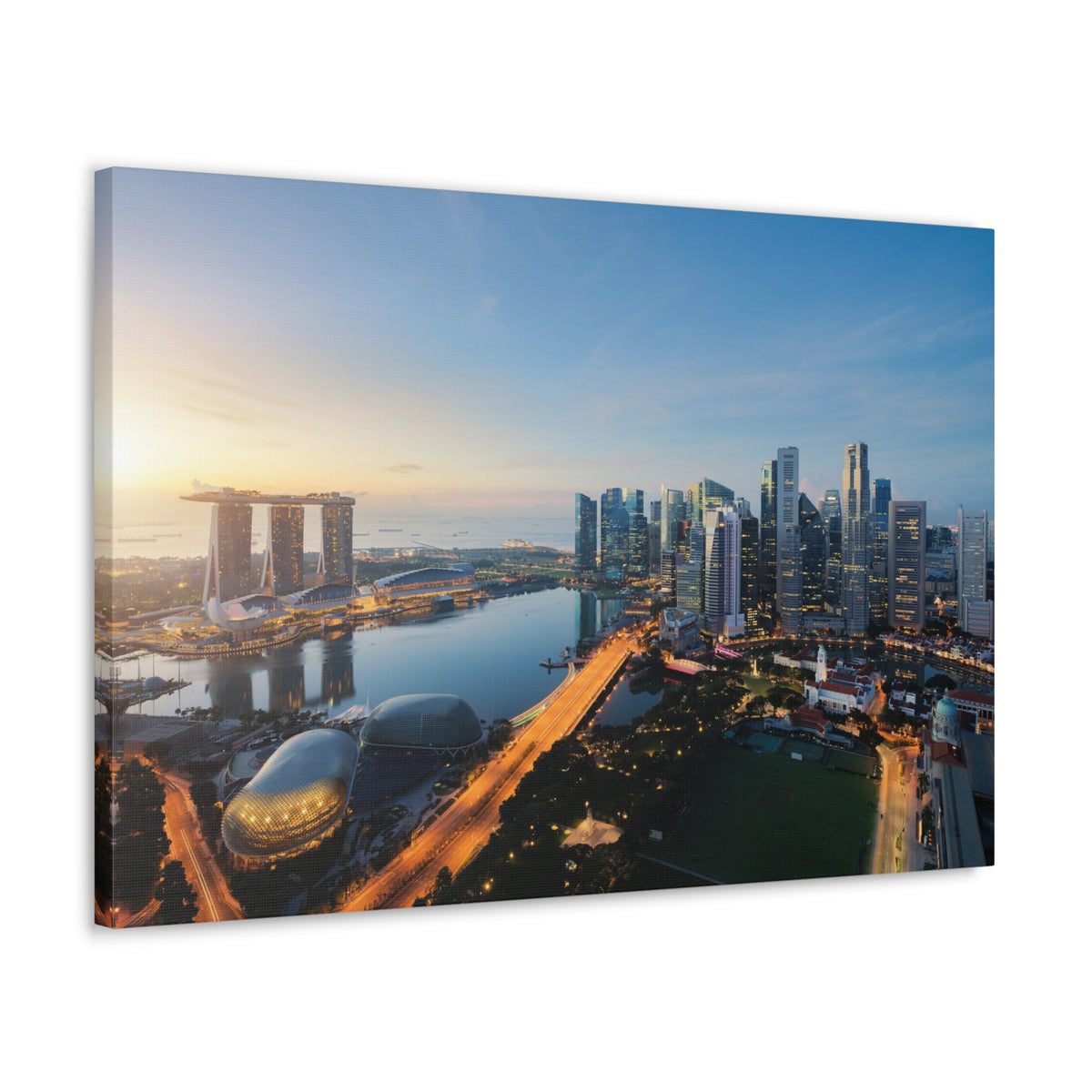 Singapore Daylight Skyline Canvas Artwork High-Quality Breathtaking Stunning Cityscape for Home Decor Ready to Hang-Express Your Love Gifts