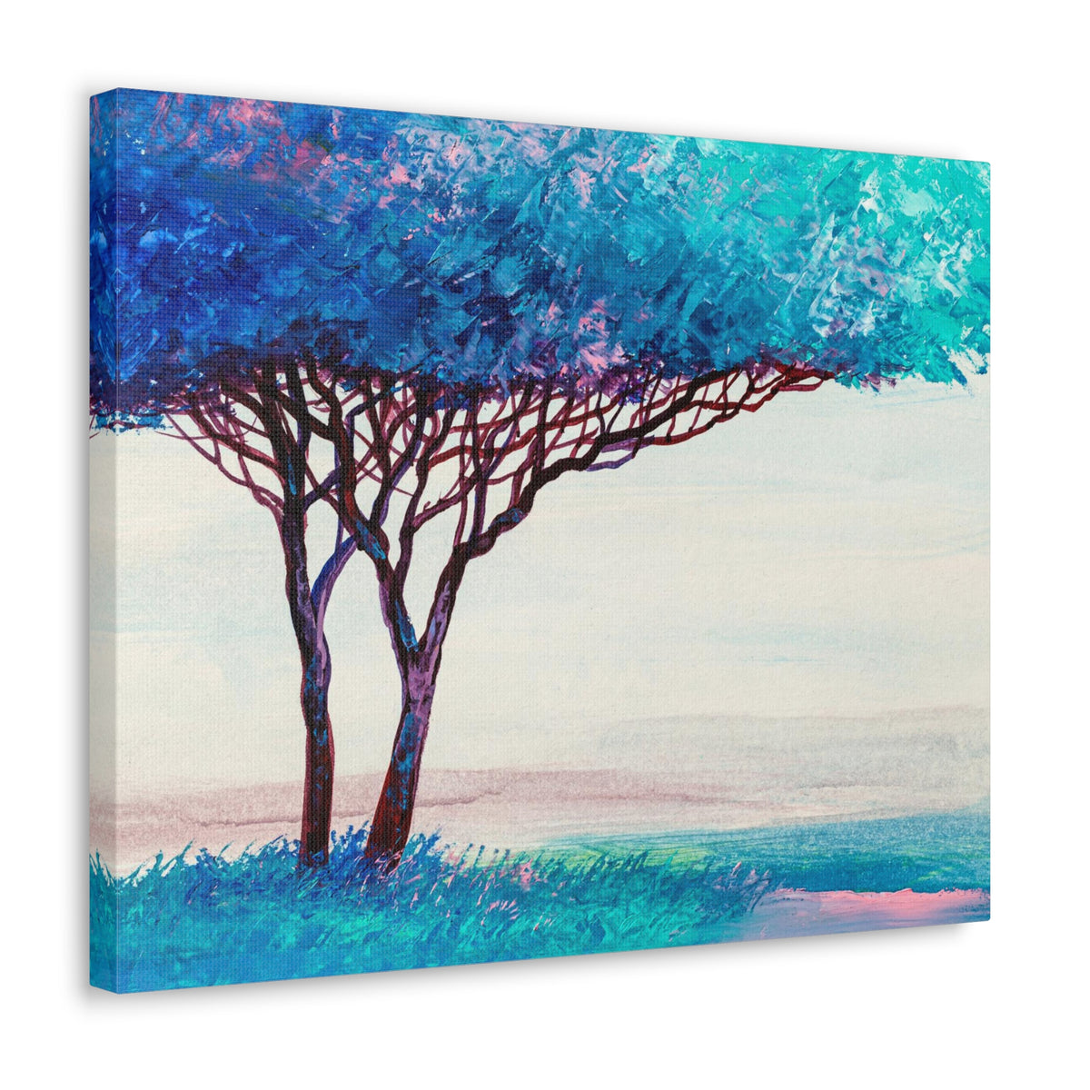 Oil Painting Landscape Abstract Tree Hand Painted Contemporary Art Canvas Wall Art for Home Decor Ready-to-Hang-Express Your Love Gifts
