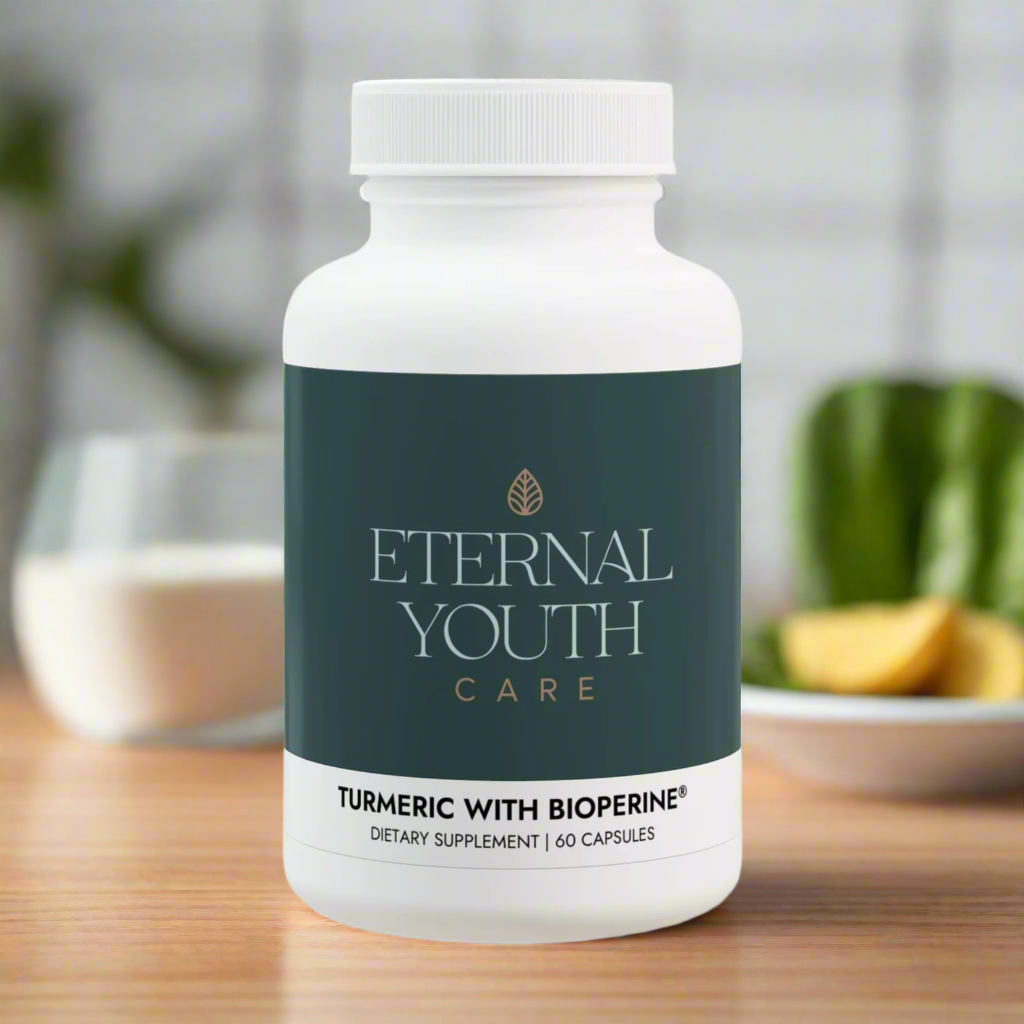 Eternal Youth Turmeric with BioPerine Antioxidant & Recovery Support Non-GMO, Vegan (60 Capsules)-Express Your Love Gifts
