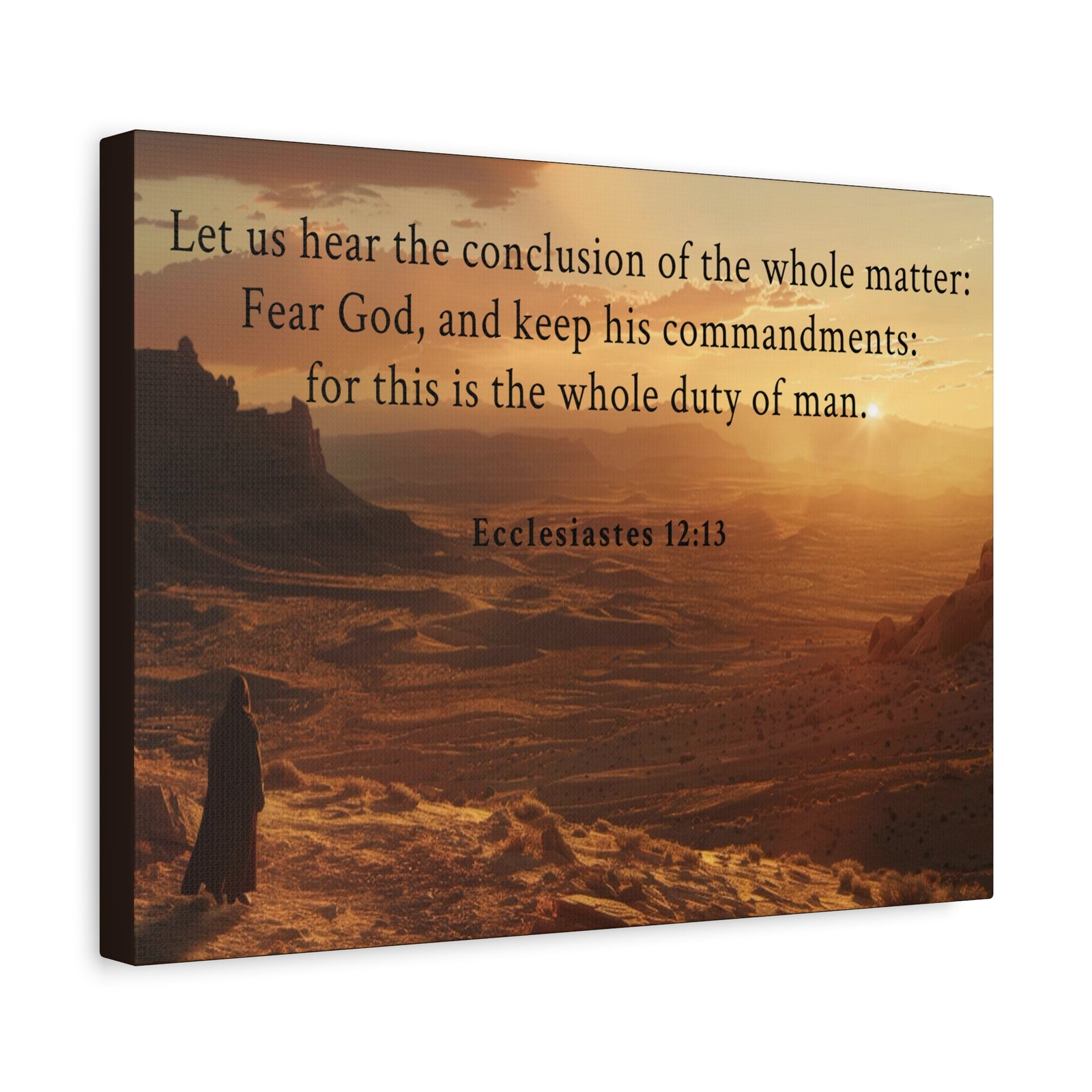 Scripture Walls Ecclesiastes 12:13 Bible Verse Canvas Christian Wall Art Ready to Hang Unframed-Express Your Love Gifts