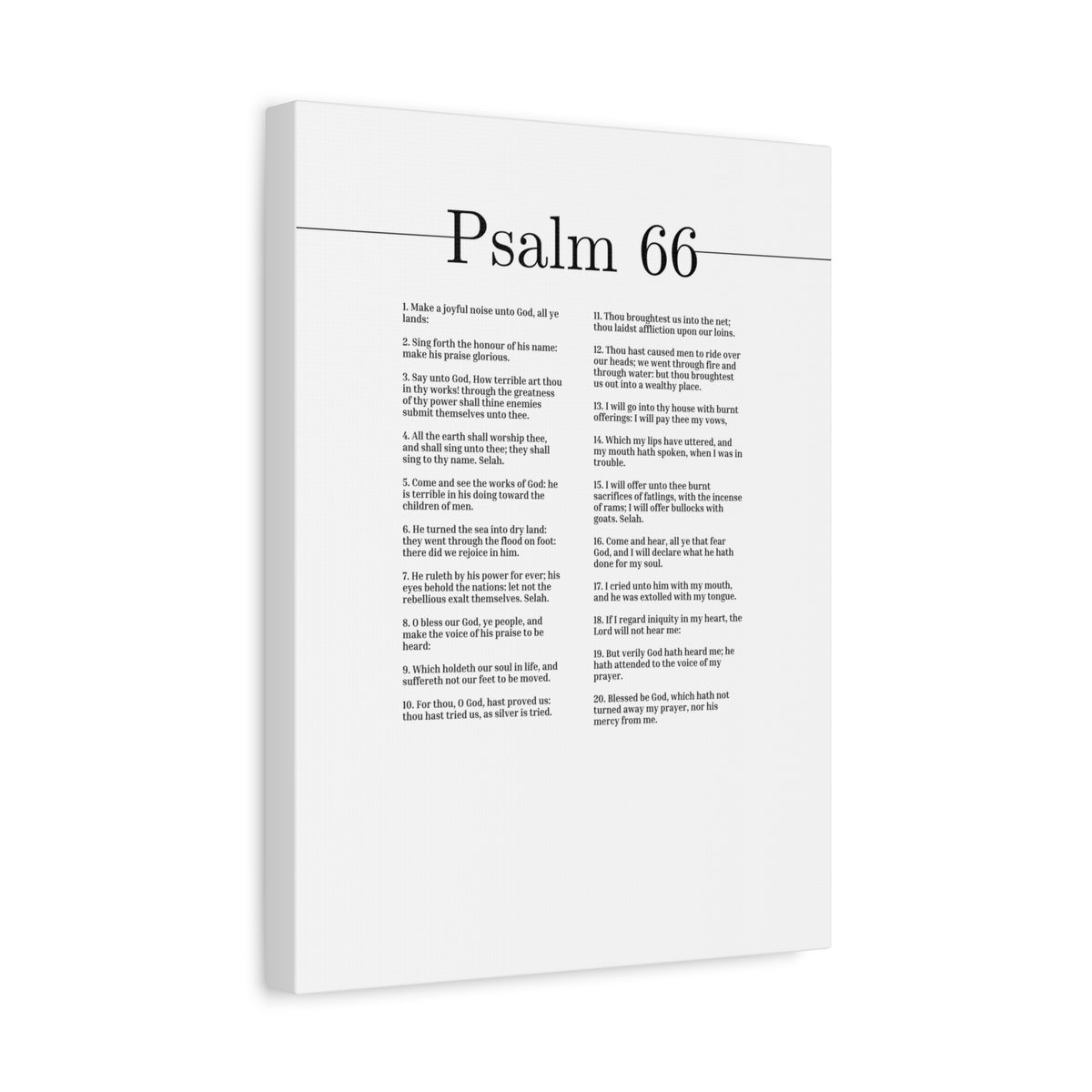 Scripture Canvas Come And See The Works Of God Psalm 66 Christian Wall Art Bible Verse Print Ready to Hang-Express Your Love Gifts