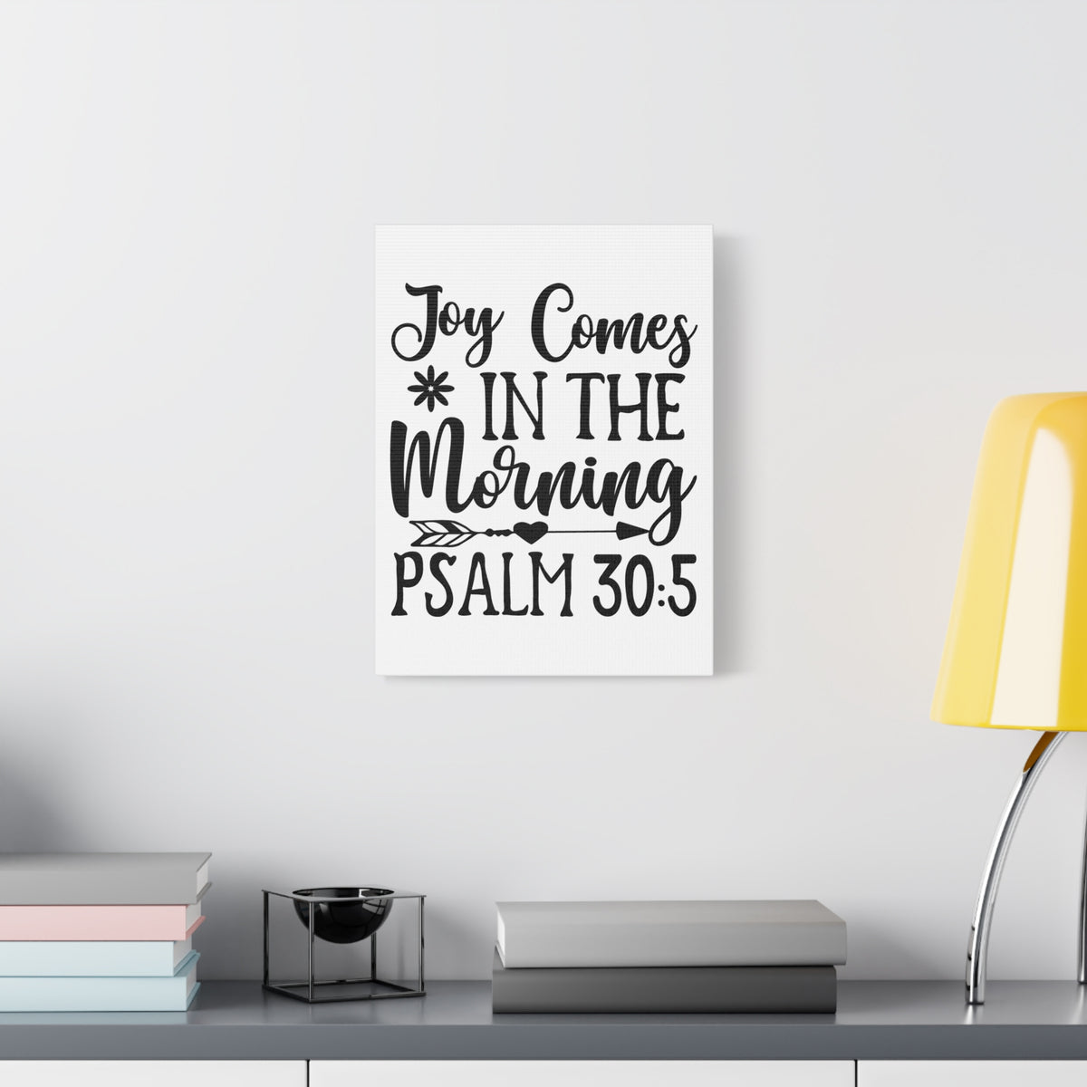 Scripture Walls In The Morning Psalm 30:5 Bible Verse Canvas Christian Wall Art Ready to Hang-Express Your Love Gifts