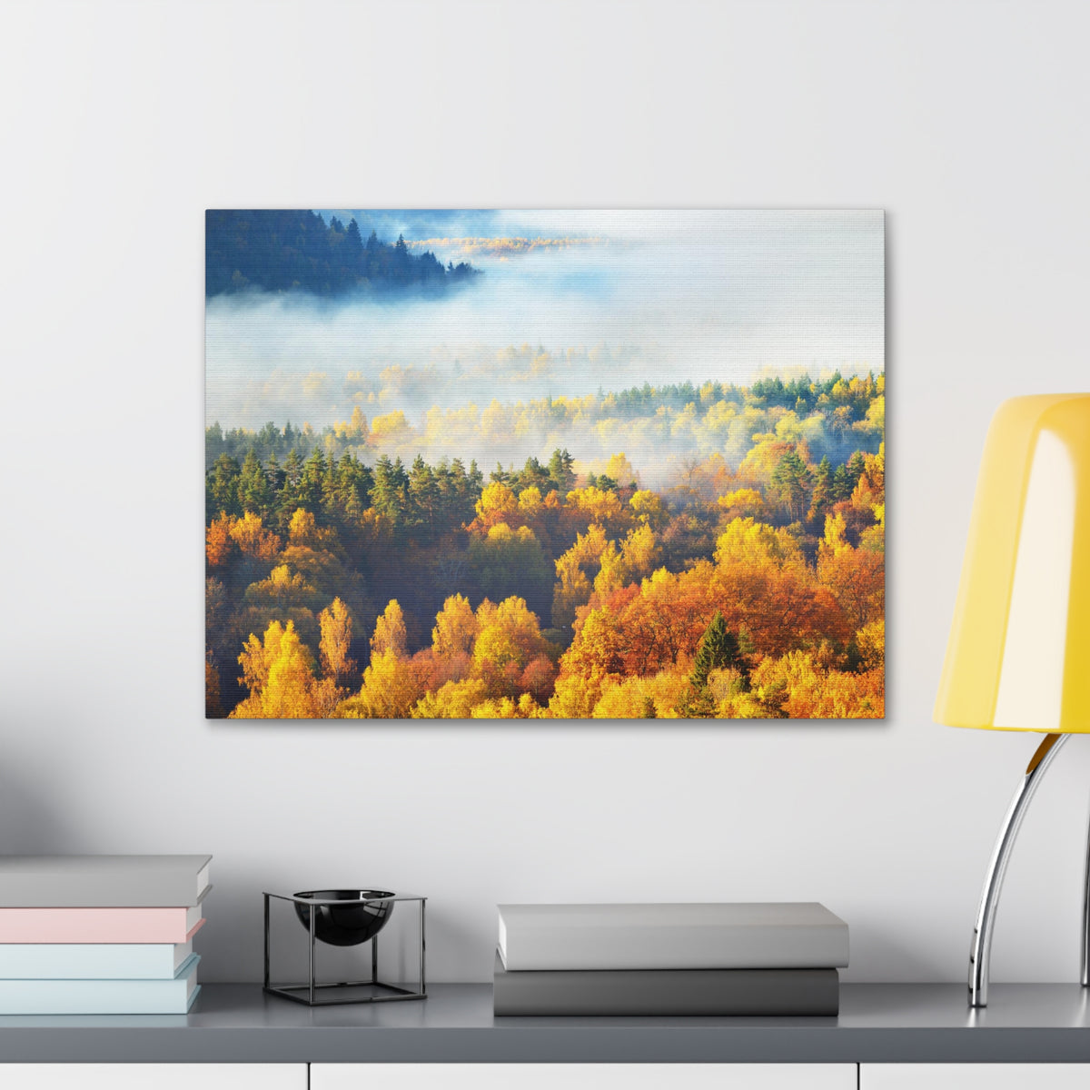 Forest Mystic Autumn Nature Wilderness Photography Canvas Wall Art for Home Decor Ready-to-Hang-Express Your Love Gifts