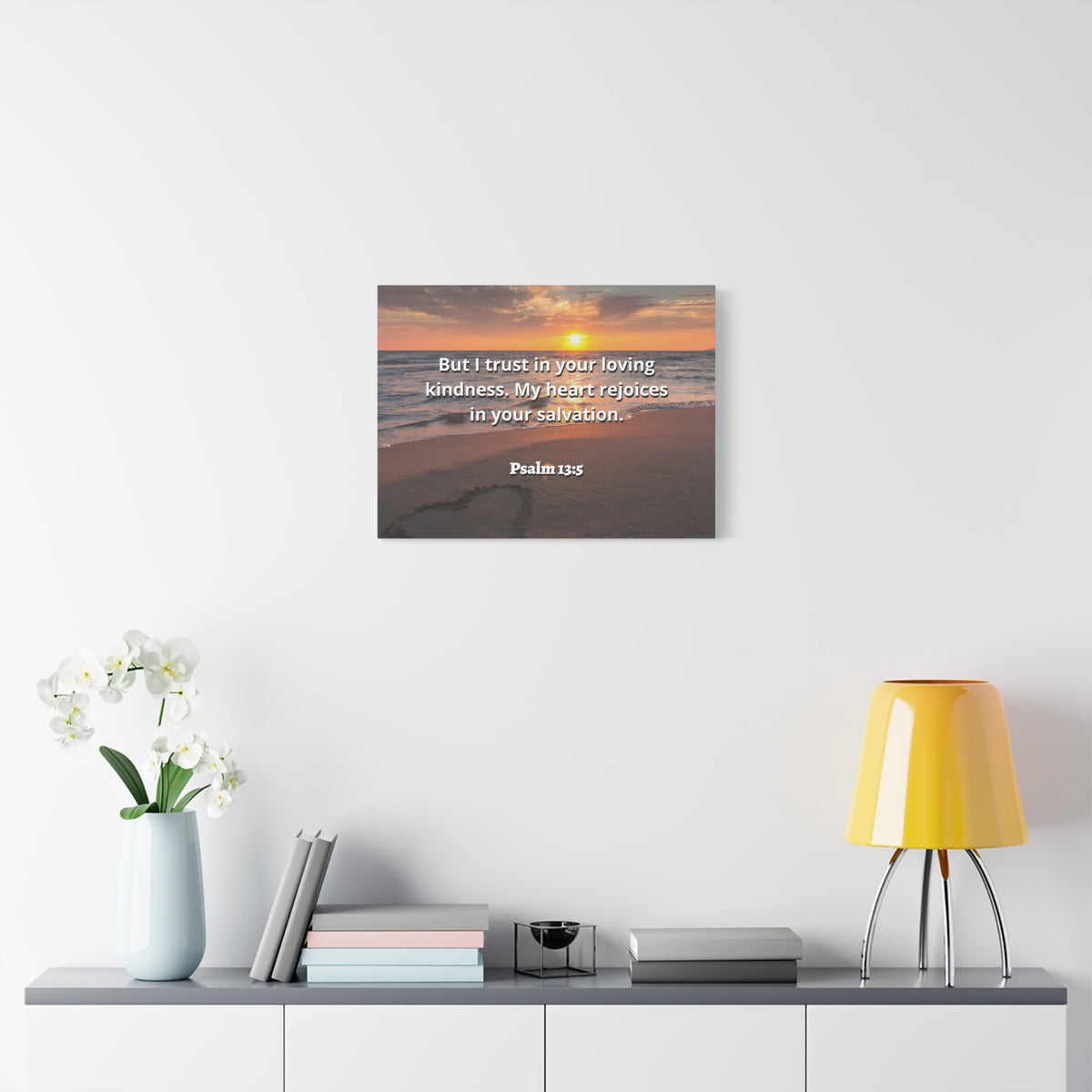 Scripture Canvas Thy Salvation Psalm 13:5 Christian Wall Art Bible Verse Print Ready to Hang-Express Your Love Gifts