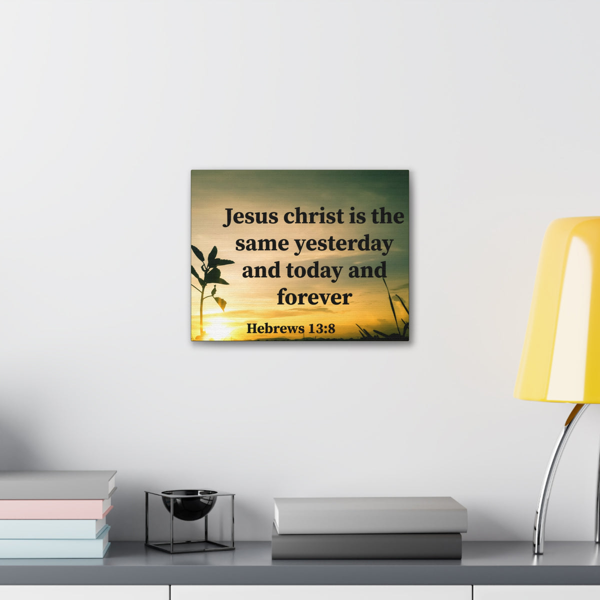 Scripture Walls Today And Forever Hebrews 13:8 Bible Verse Canvas Christian Wall Art Ready to Hang-Express Your Love Gifts
