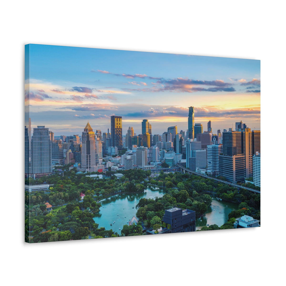 Bangkok Daytime Skyline Canvas Artwork High-Quality Breathtaking Stunning Cityscape for Home Decor Ready to Hang-Express Your Love Gifts
