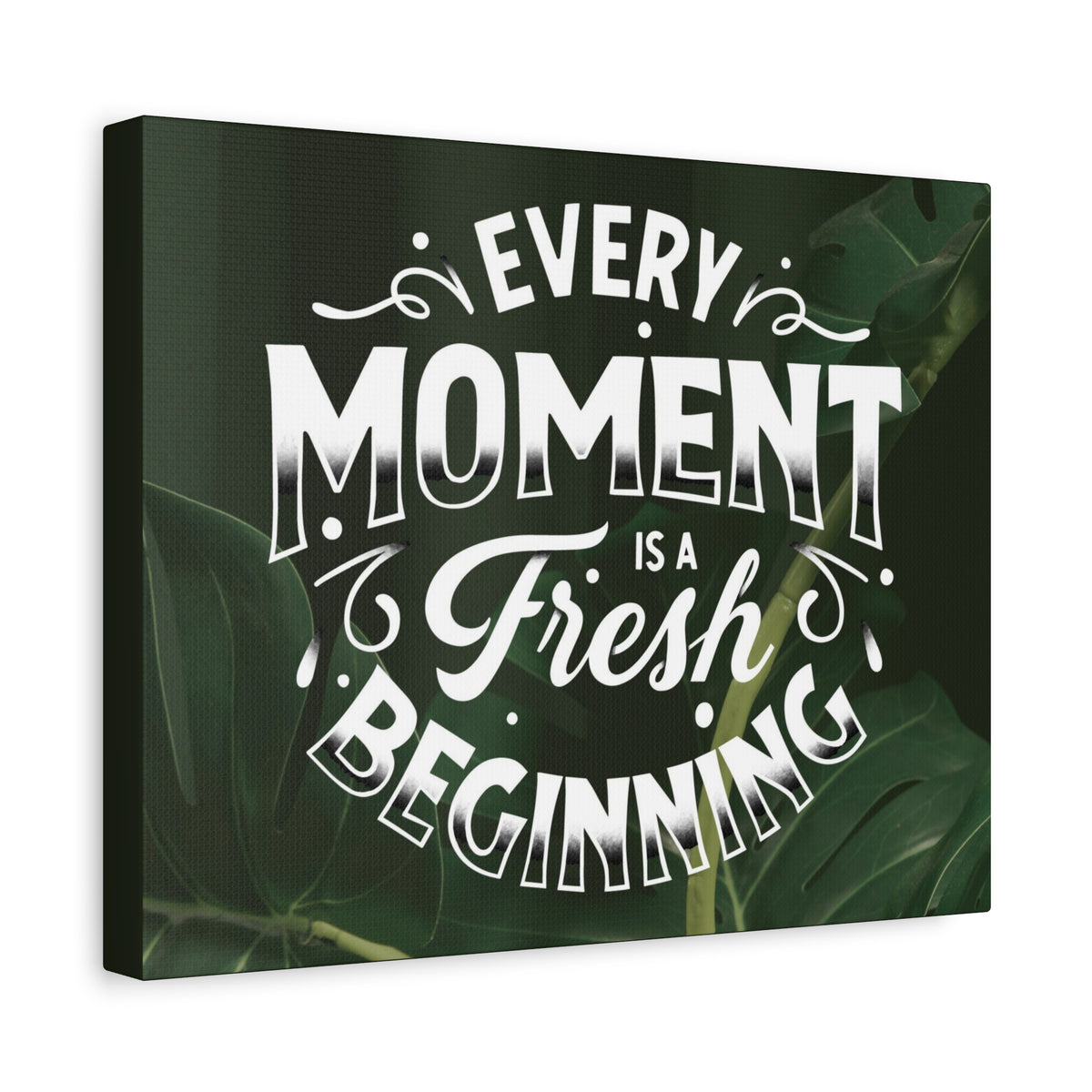 Inspirational Quote Canvas Fresh Beginning Wall Art Motivational Motto Inspiring Prints Artwork Decor Ready to Hang-Express Your Love Gifts