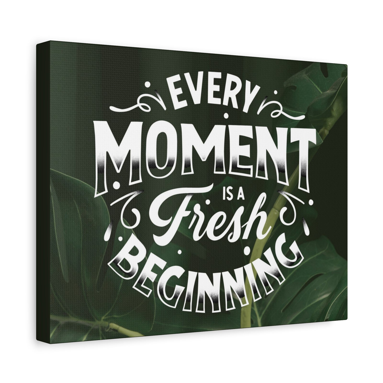 Inspirational Quote Canvas Fresh Beginning Wall Art Motivational Motto Inspiring Prints Artwork Decor Ready to Hang-Express Your Love Gifts