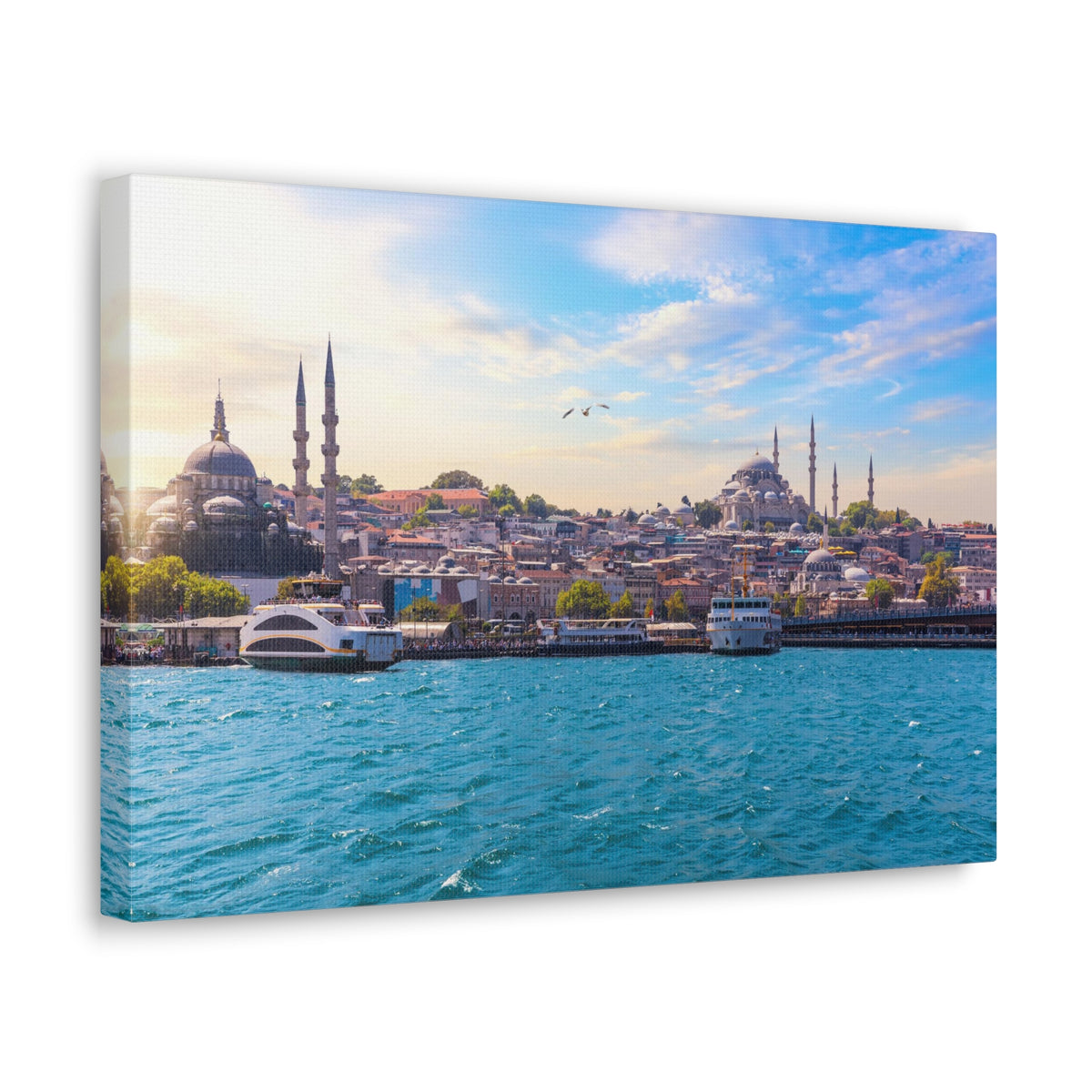 Istanbul Daytime Skyline Canvas Artwork High-Quality Breathtaking Stunning Cityscape for Home Decor Ready to Hang-Express Your Love Gifts