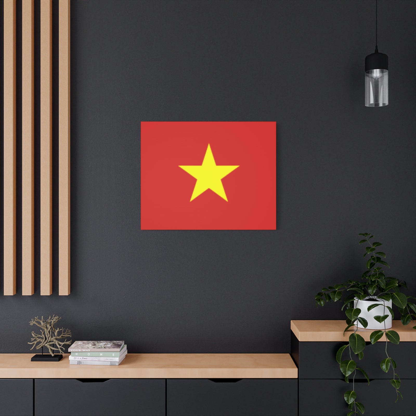 Vietnam Country Flag Canvas Vibrant Wall Art Unframed Home Decor-Express Your Love Gifts