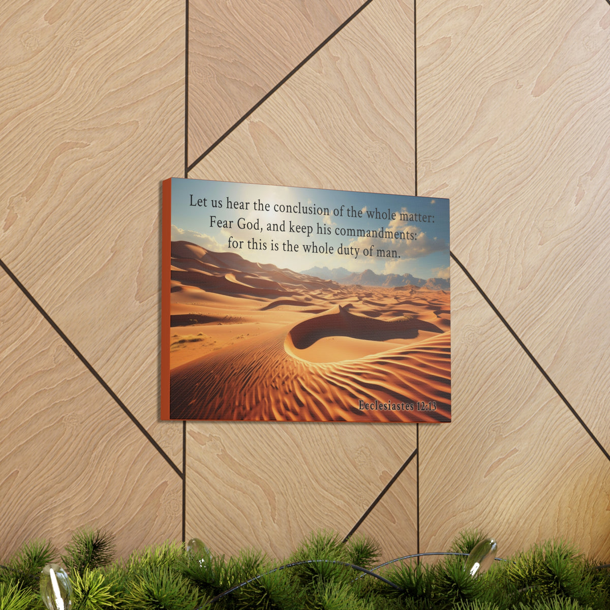Scripture Walls Ecclesiastes 12:13 Desert Bible Verse Canvas Christian Wall Art Ready to Hang Unframed-Express Your Love Gifts