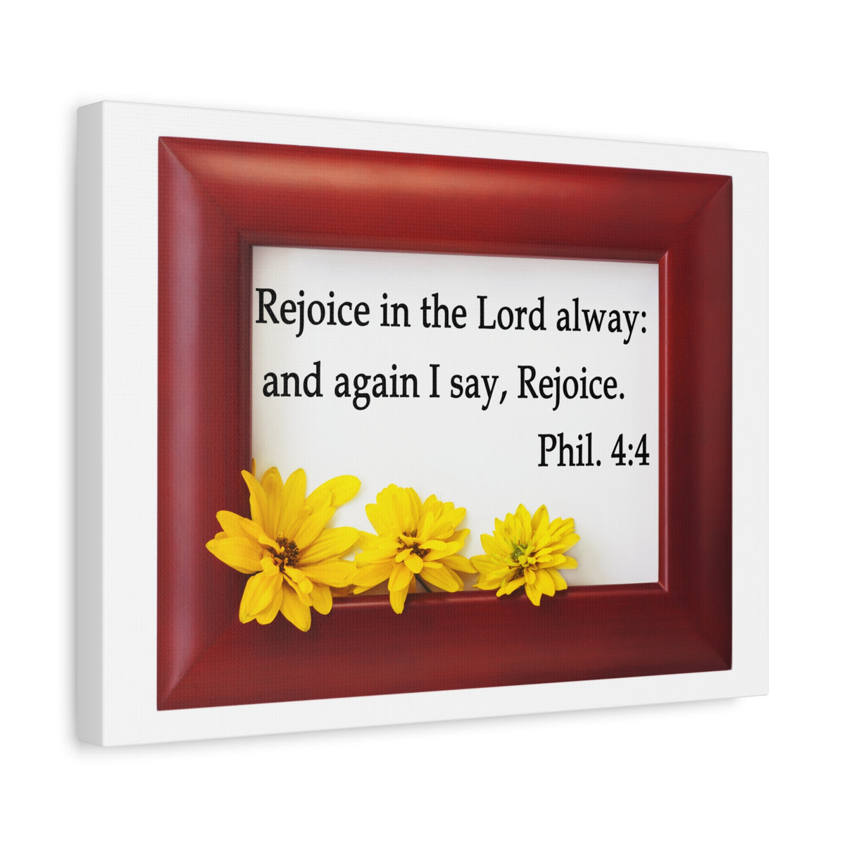 Scripture Walls Rejoice In The Lord Frame Philippians 4:4 Bible Verse Canvas Christian Wall Art Ready to Hang-Express Your Love Gifts